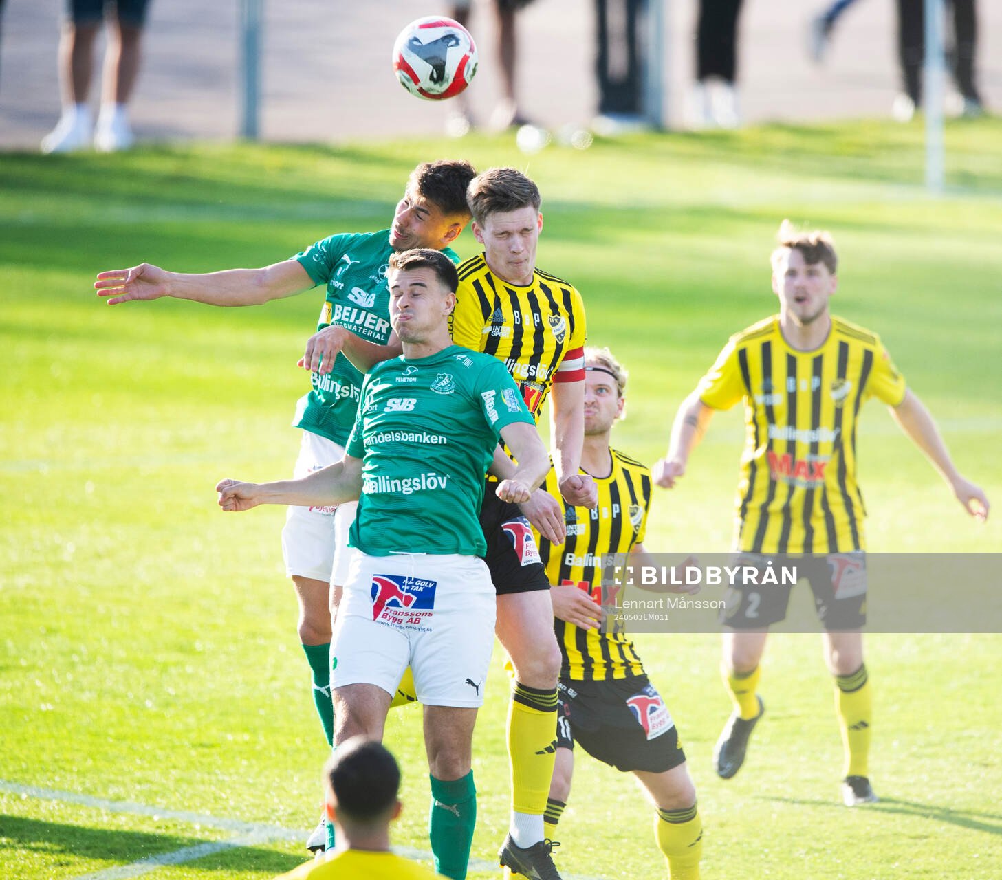IFK Hässleholms Axel Henriksson i matchen i div. 2 mellan IFK Hässleholm och Hässleholms IF i Hässleholm 3 maj 2024.