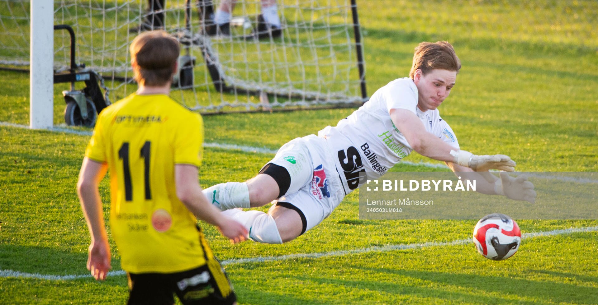 Liam Bengtsson, målvakt, Hässleholms IF i matchen i div.
