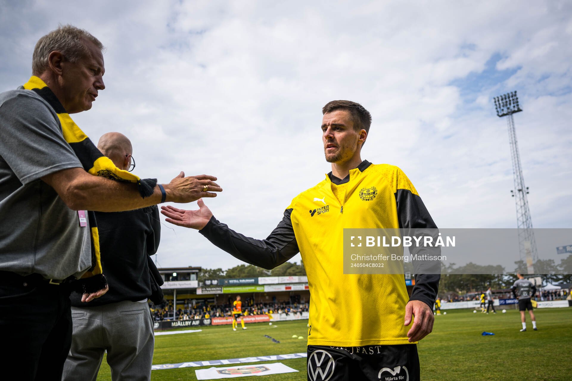 Mjällbys Jesper Gustavsson och sportchef Hasse Larsson