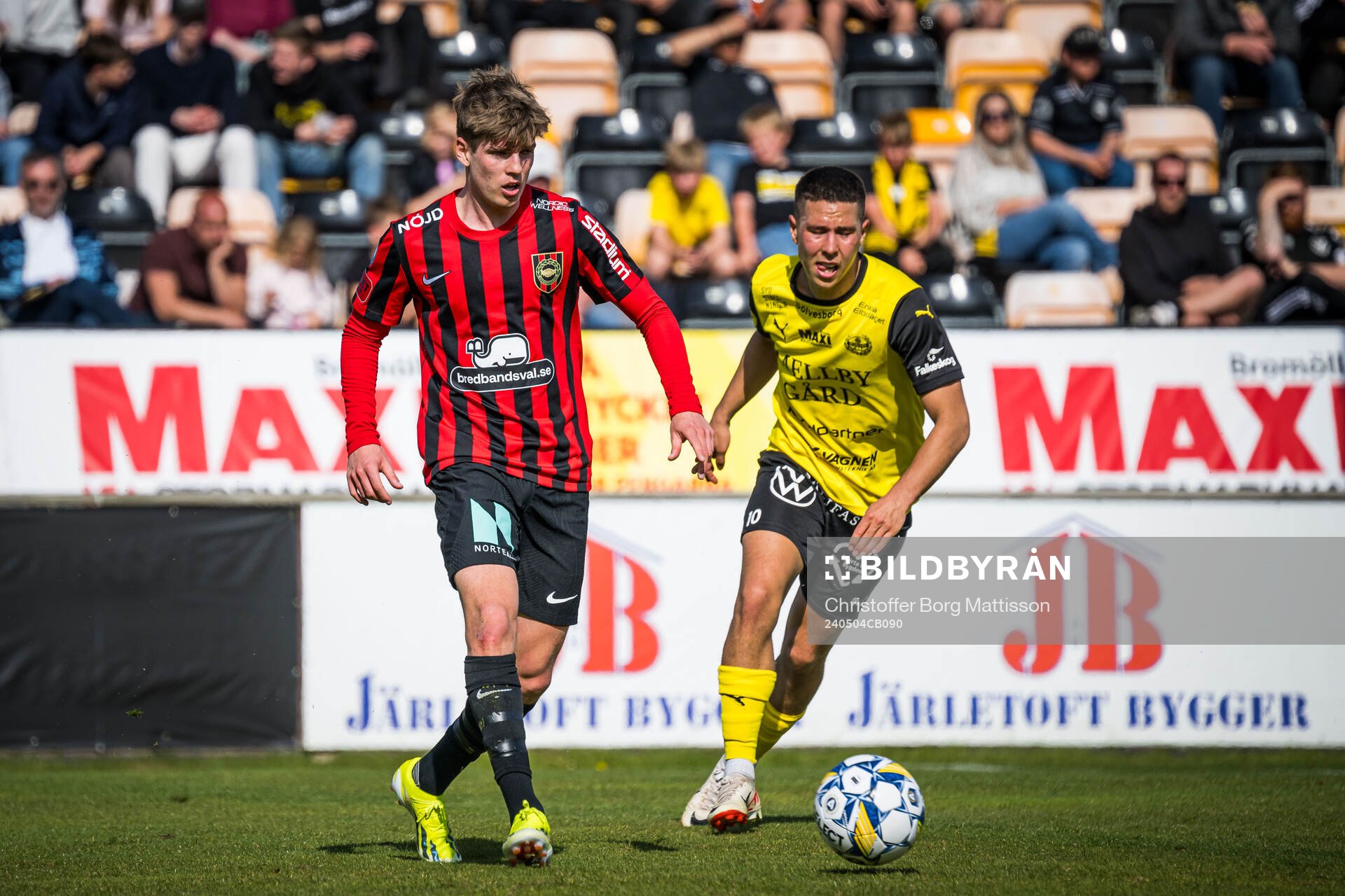 Brommapojkarnas Frederik Christensen och Mjällbys Nicklas