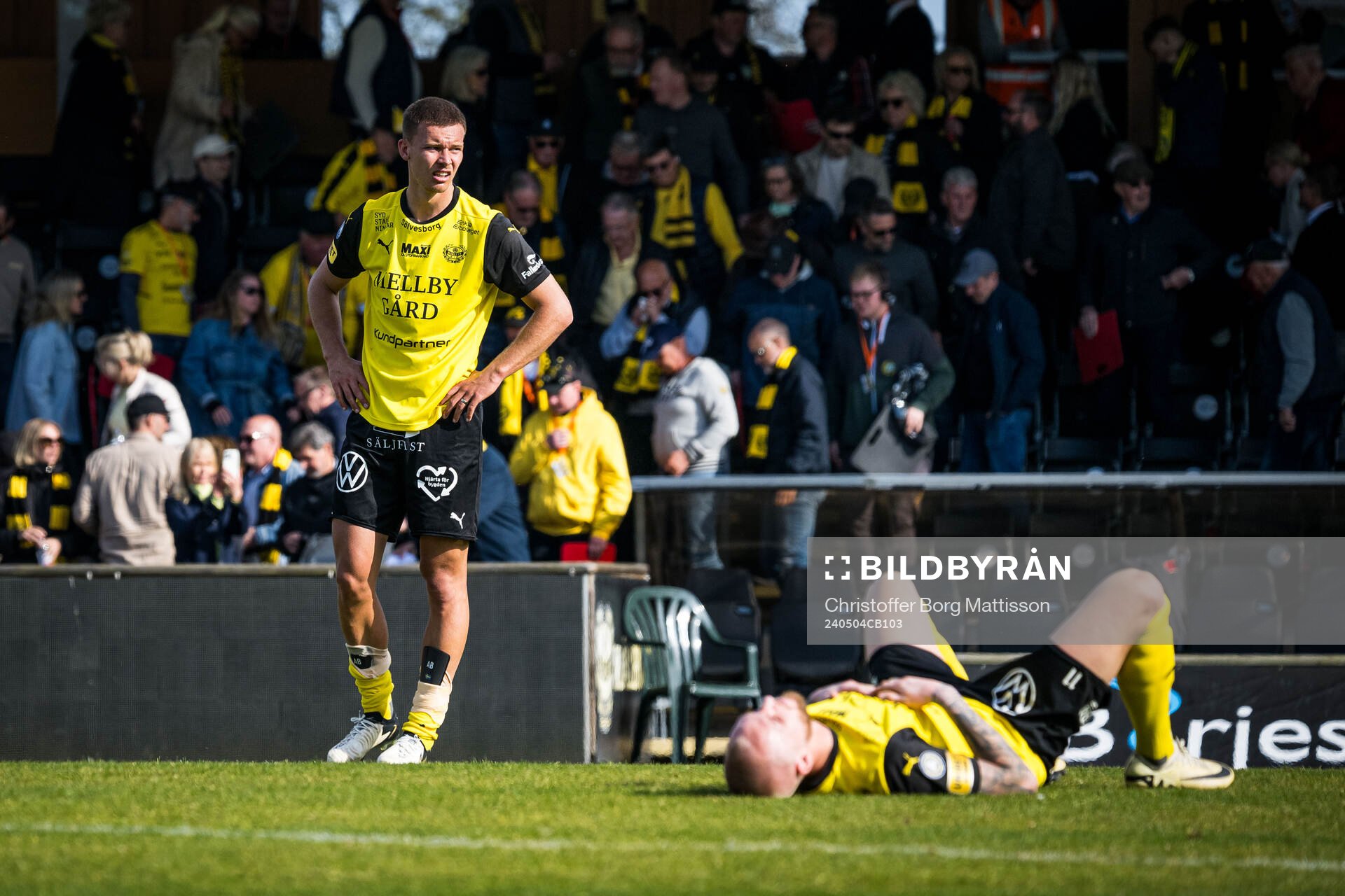 Mjällbys Arvid Brorsson och Adam Ståhl deppar