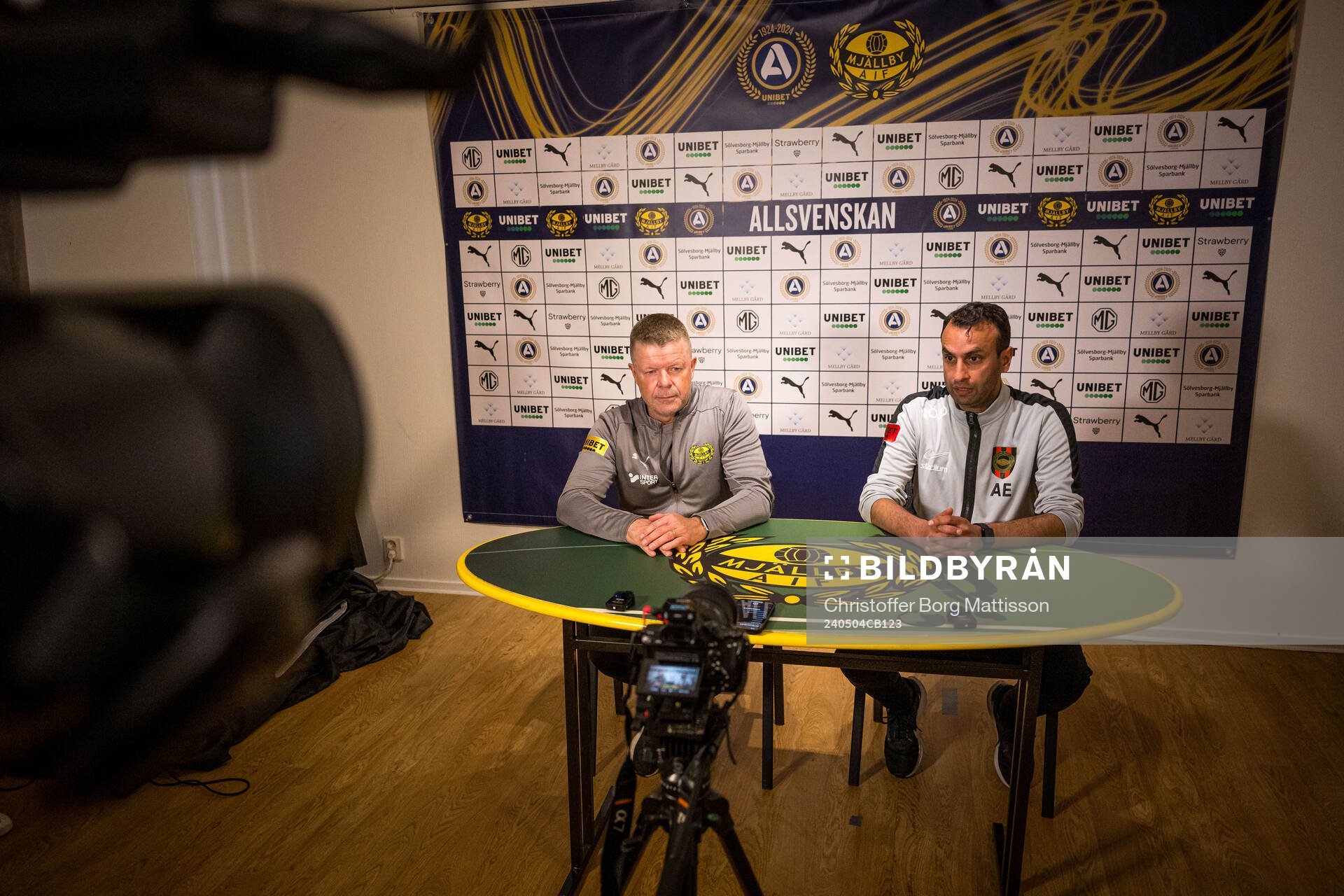 Mjällbys tränare Anders Torstensson och Brommapojkarnas