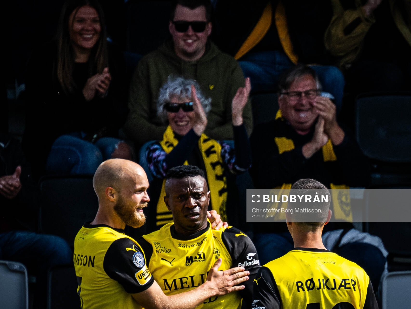Mjällbys Silas Nwankwo, Viktor Gustafson och Nicklas