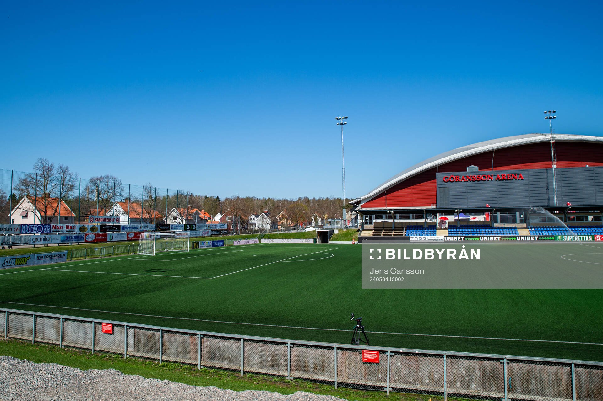 Jernvallen inför fotbollsmatchen i Superettan mellan Sandviken och Brage den 4 maj 2024 i Sandviken. 