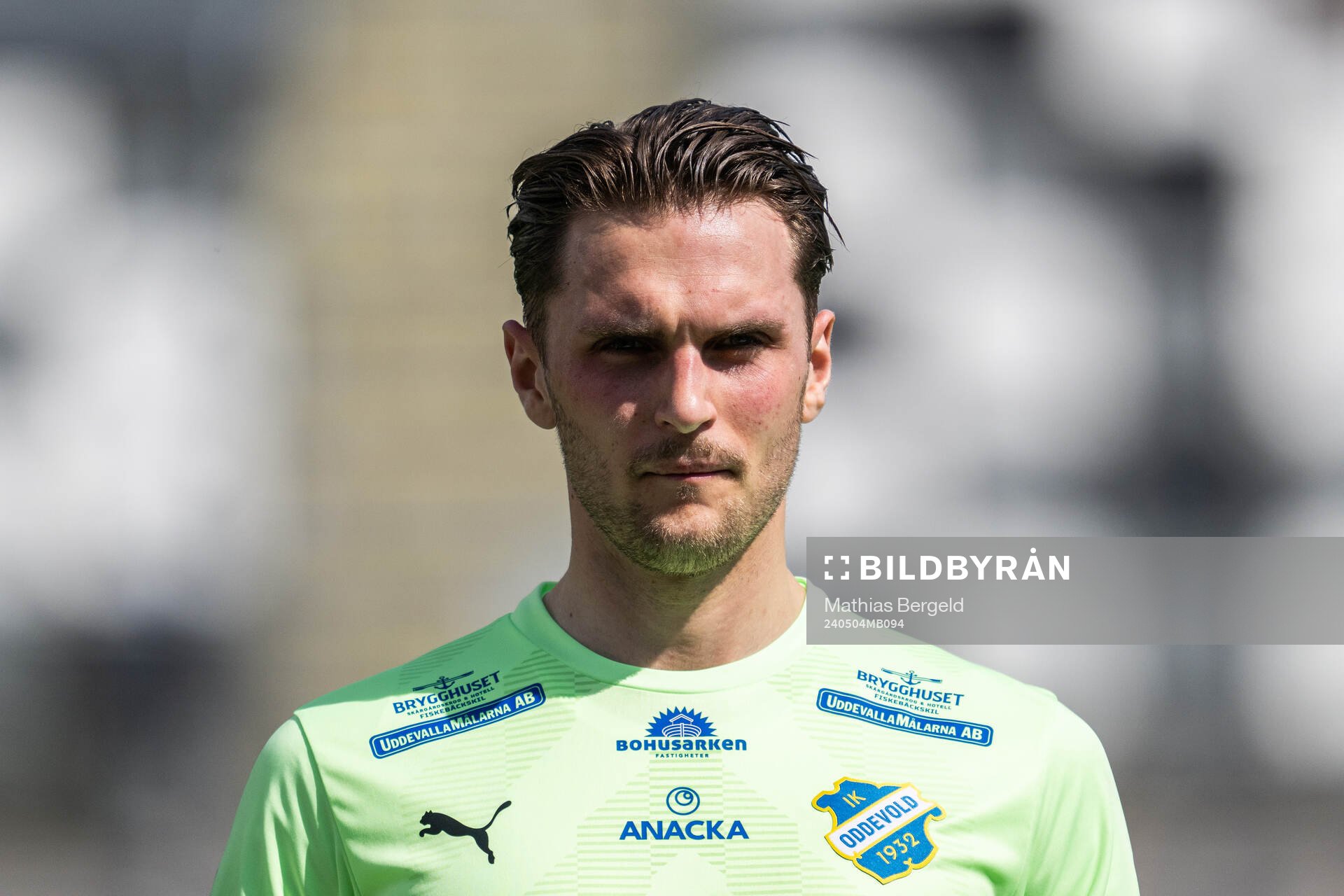 IK Oddevolds målvakt Oscar Ekman vid line-up