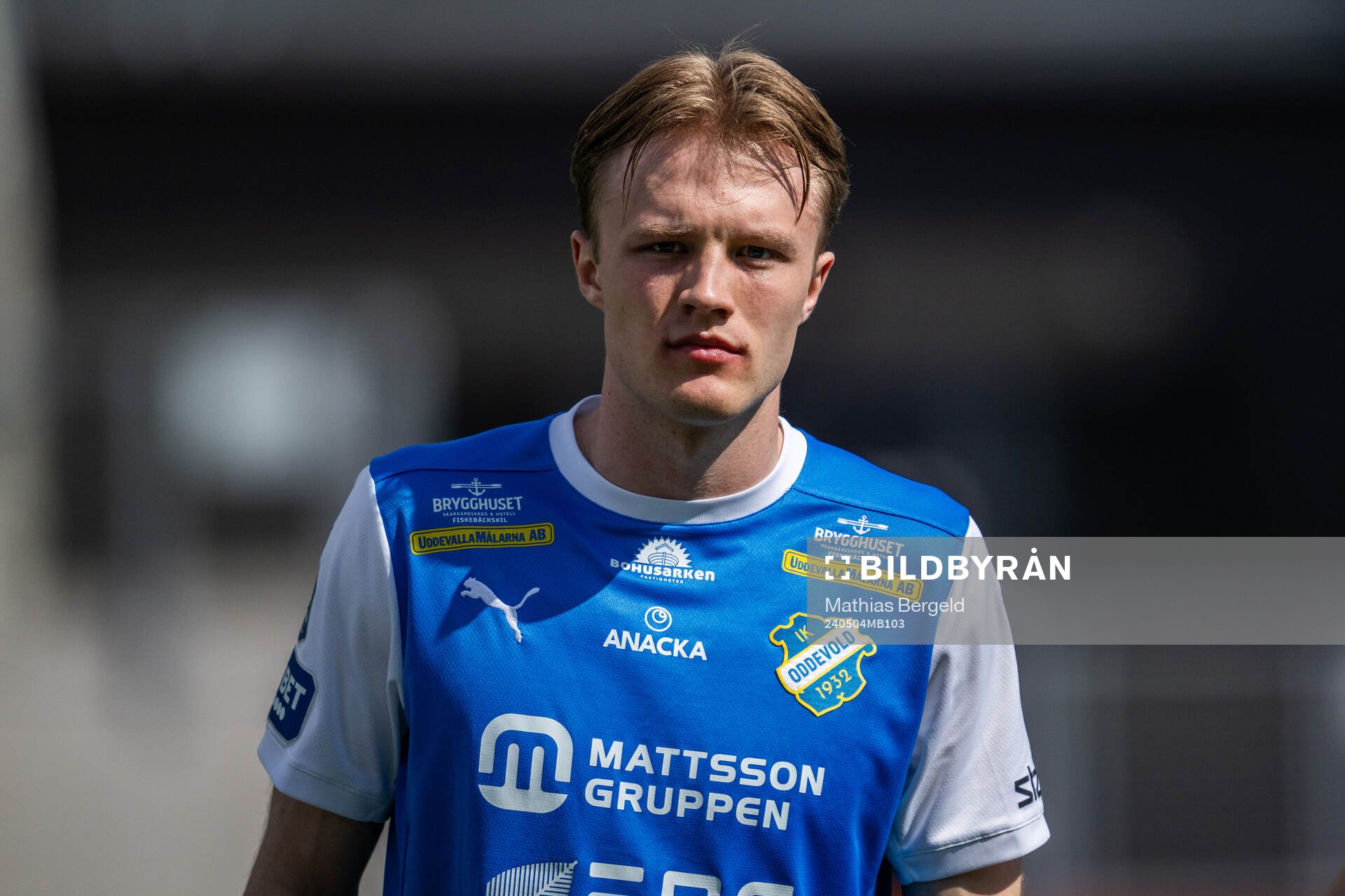 IK Oddevolds Gabriel Sandberg vid line-up