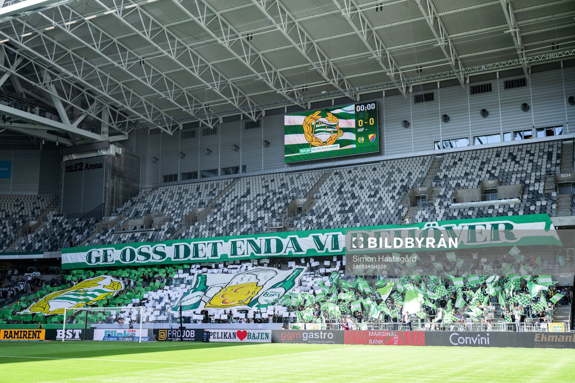 Hammarbys supportrar med tifo