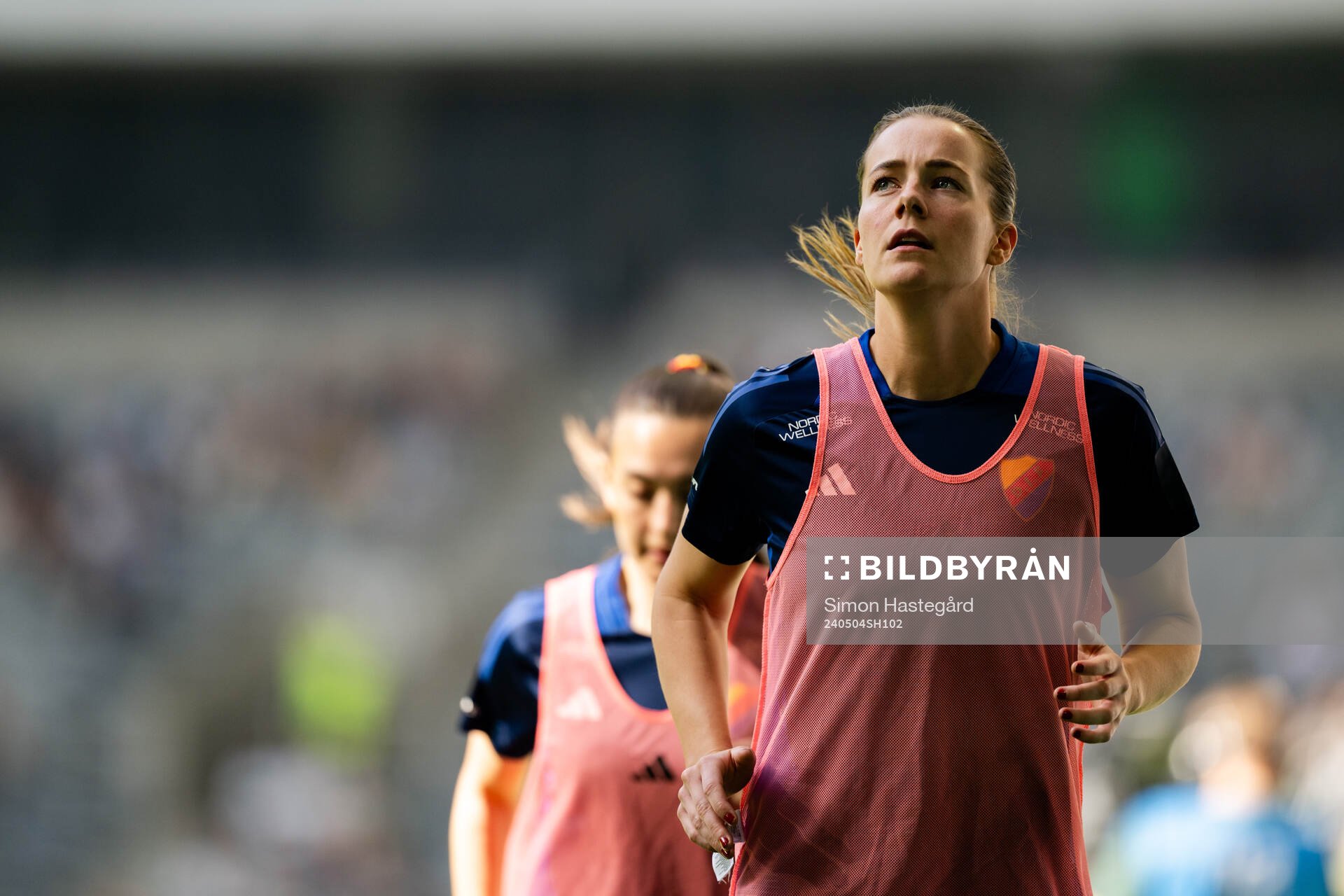 Djurgårdens Ina Vårhus under fotbollsmatchen i Damallsvenskan mellan Hammarby och Djurgården den 4 maj 2024 i Stockholm. 