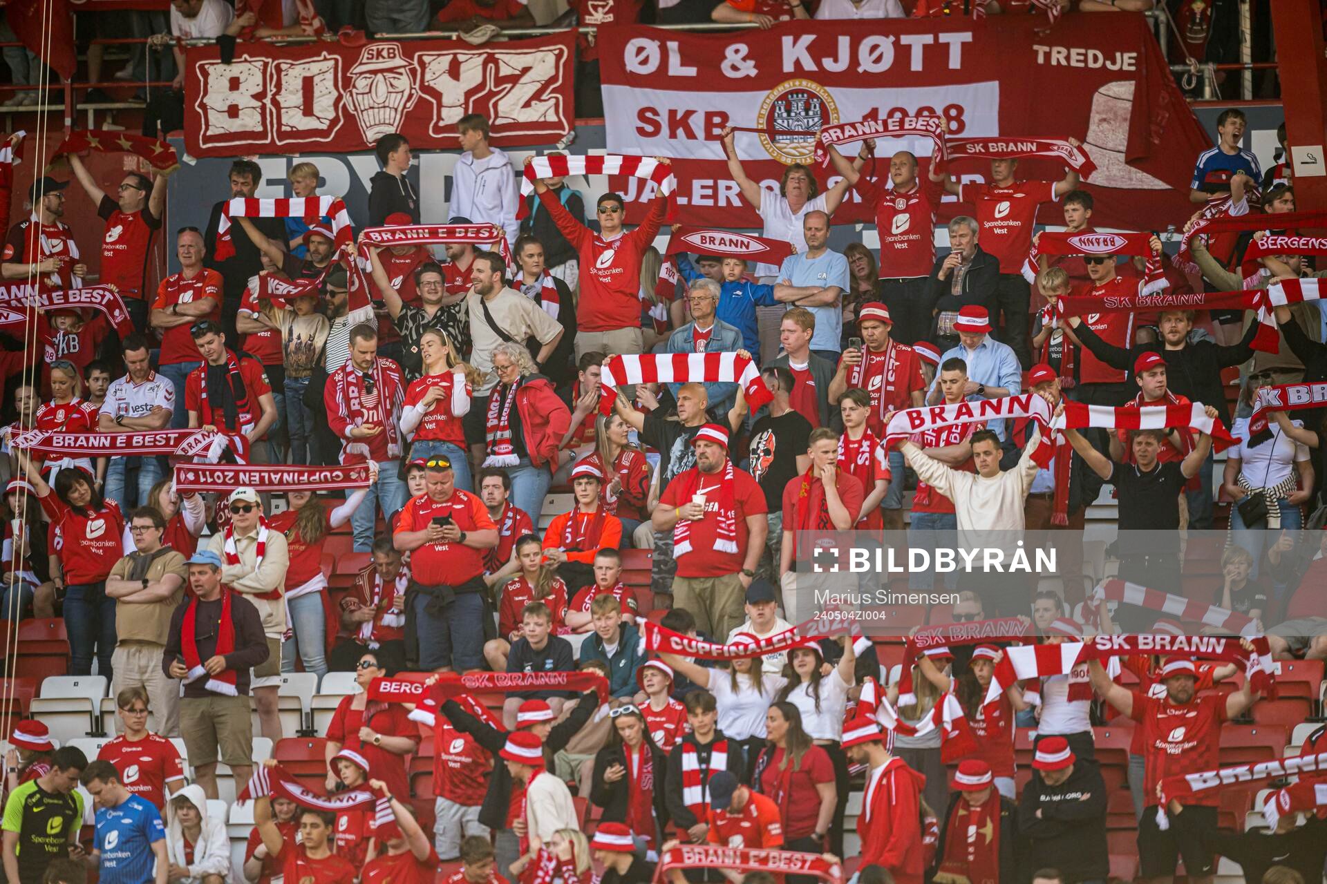 Spectators in the stands