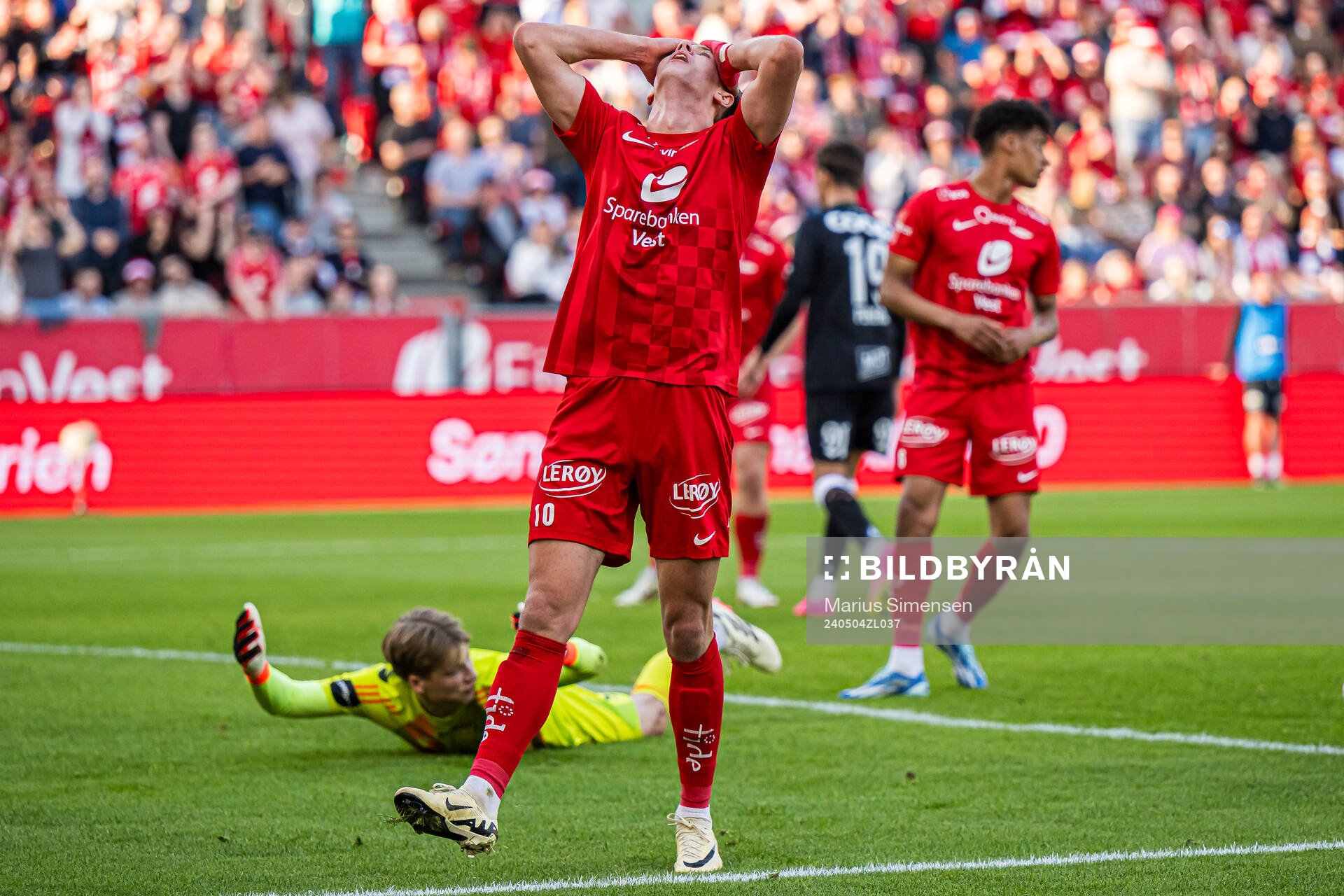 Emil Kornvig of Brann reacts