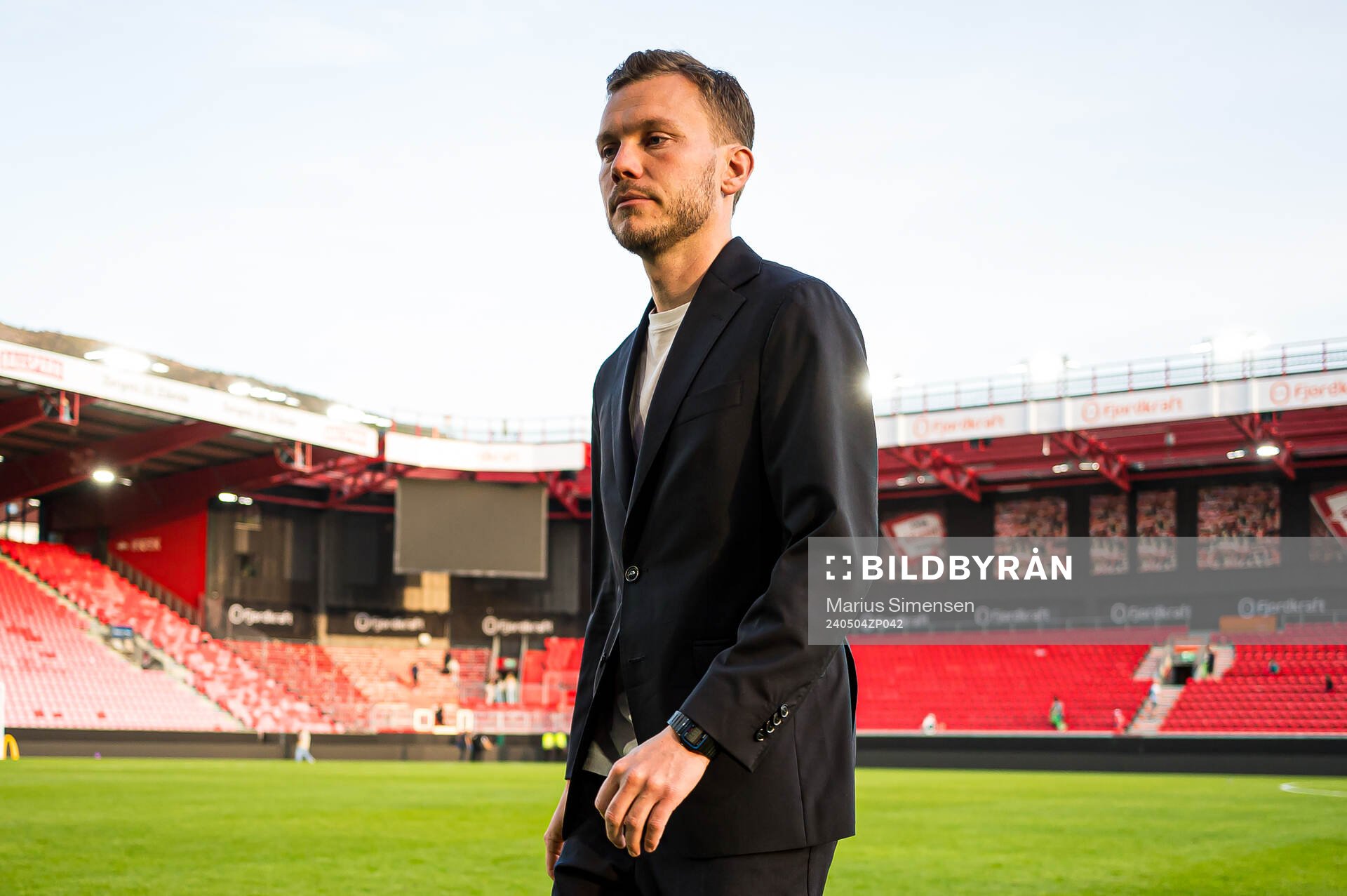Alfred Johansson, head coach of Rosenborg, looks dejected