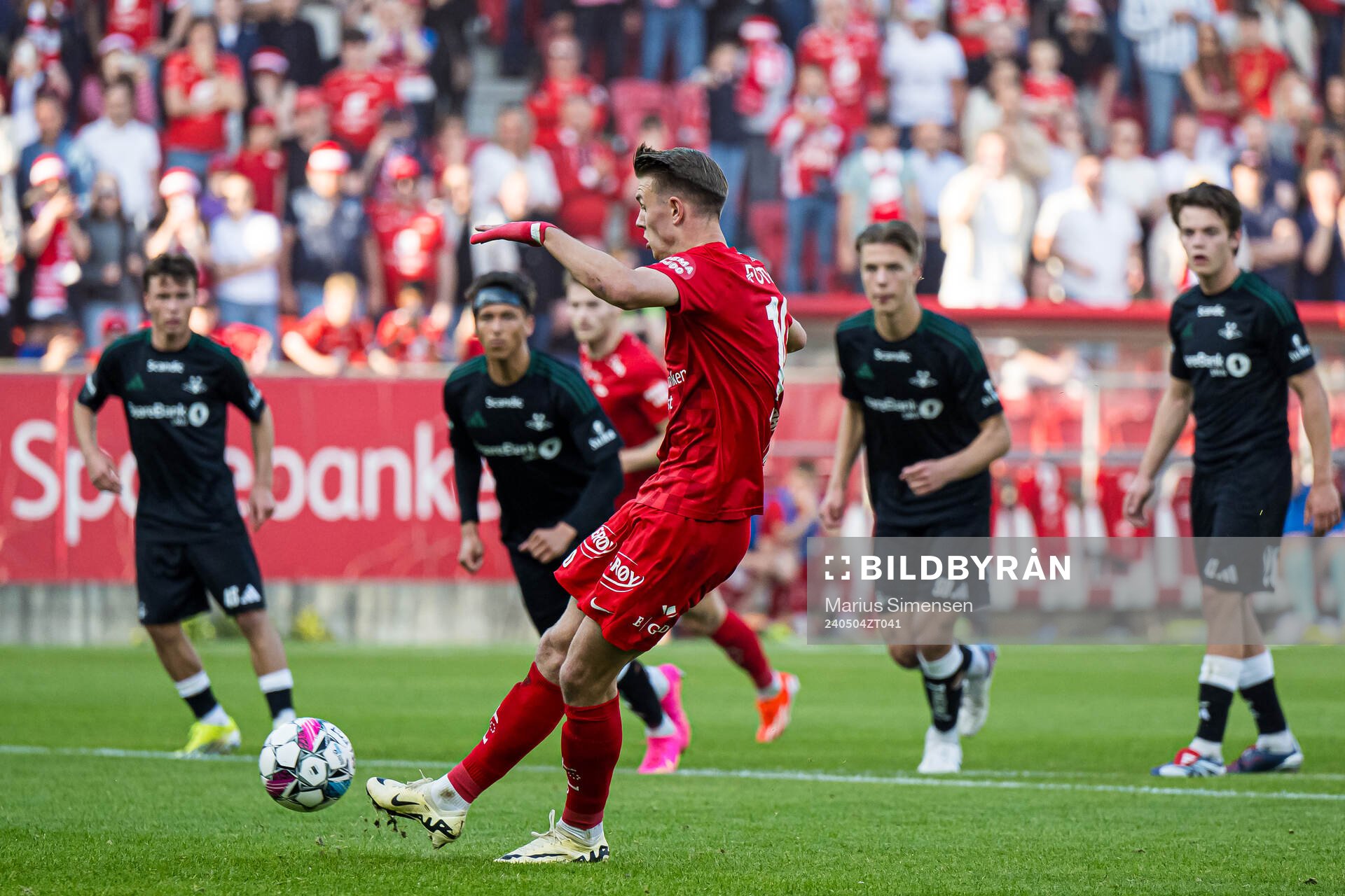 Emil Kornvig of Brann missing a chance to score