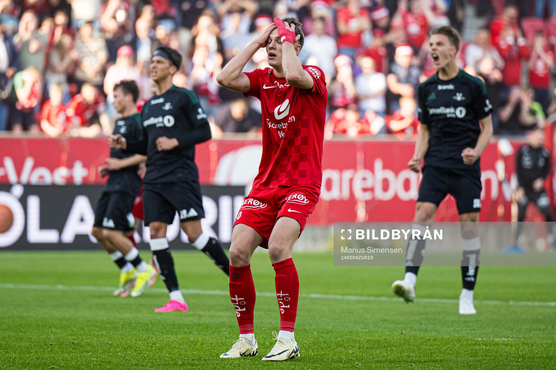 Emil Kornvig of Brann looks dejected