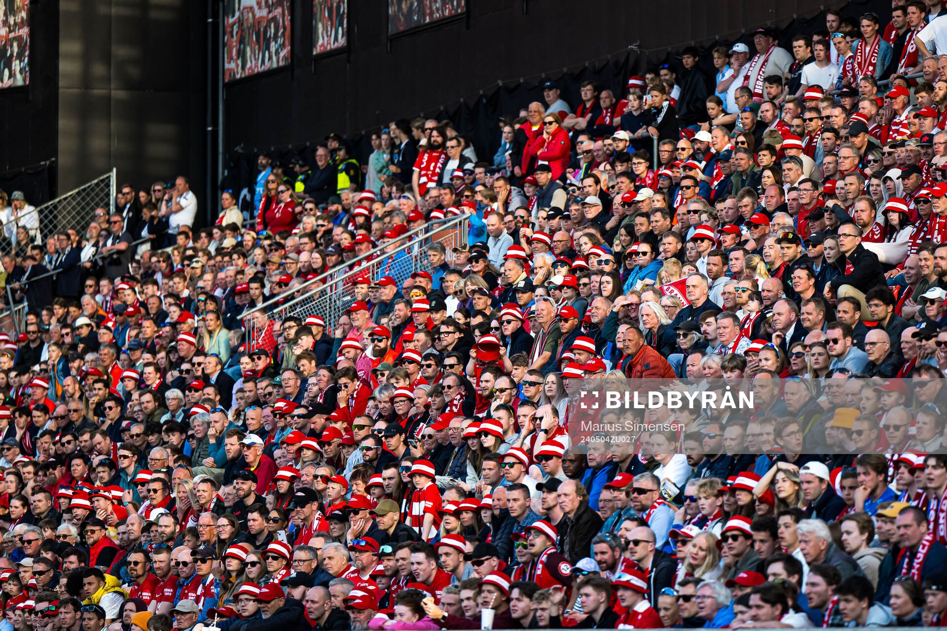 Spectators in the stands