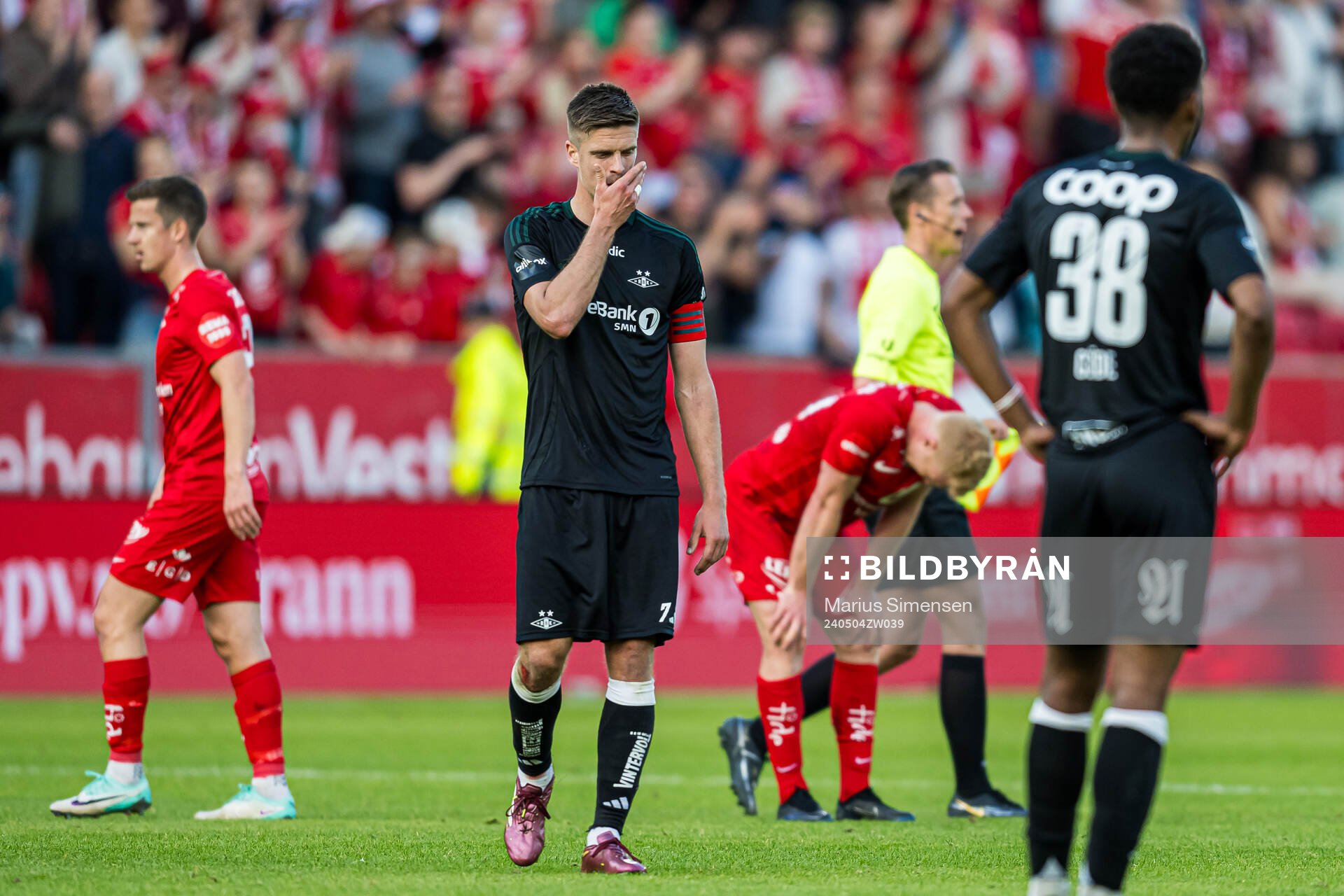 Markus Henriksen of Rosenborg looks dejected