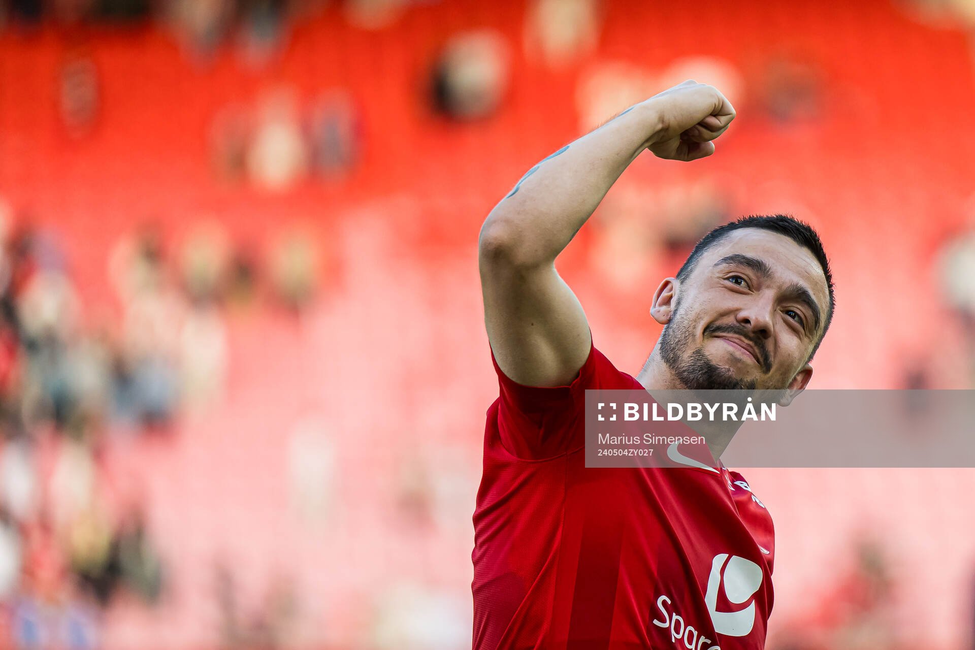 Niklas Castro of Brann celebrates