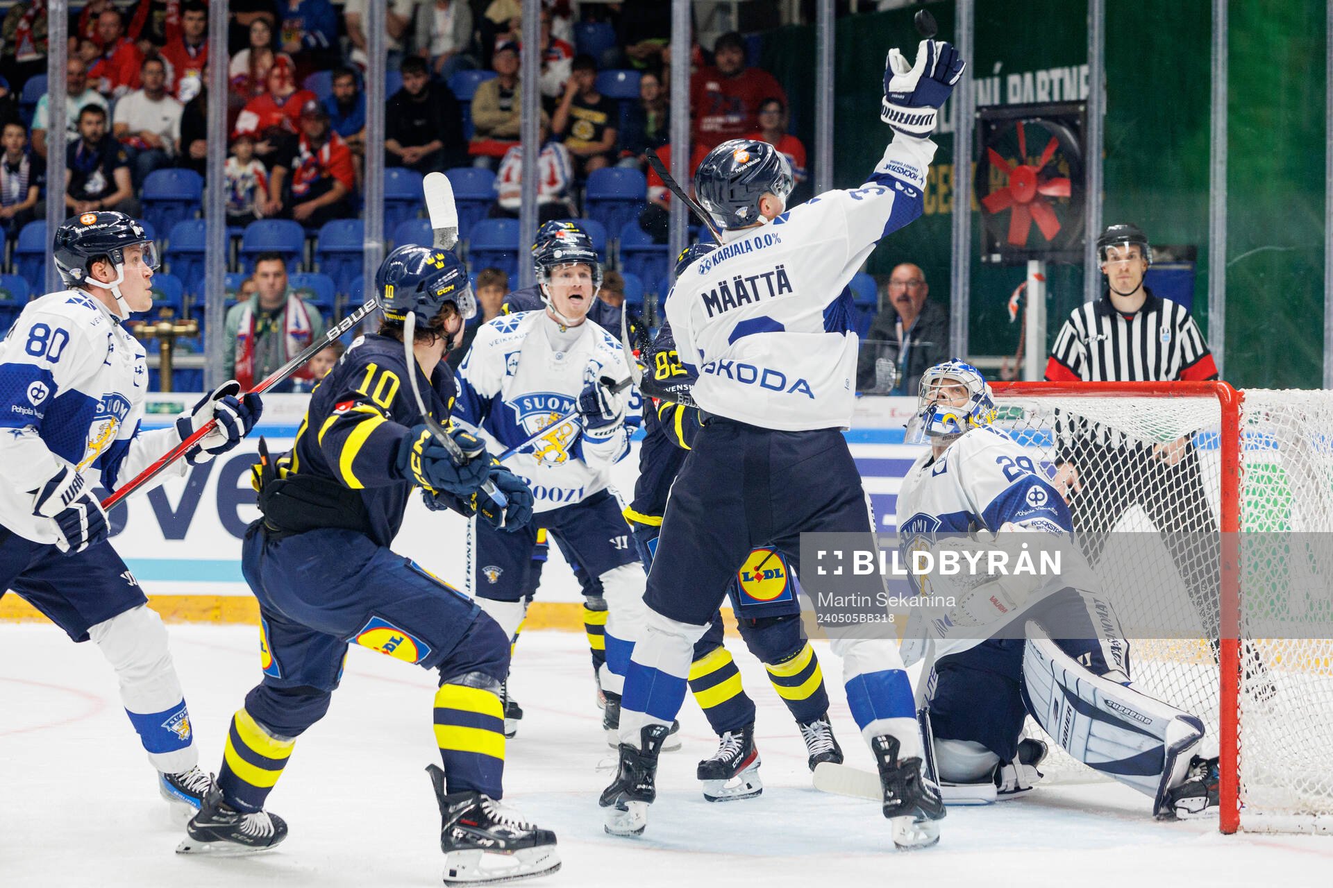 Juuso Riikola, Määttä Olli and goaltender Harri Säteri
