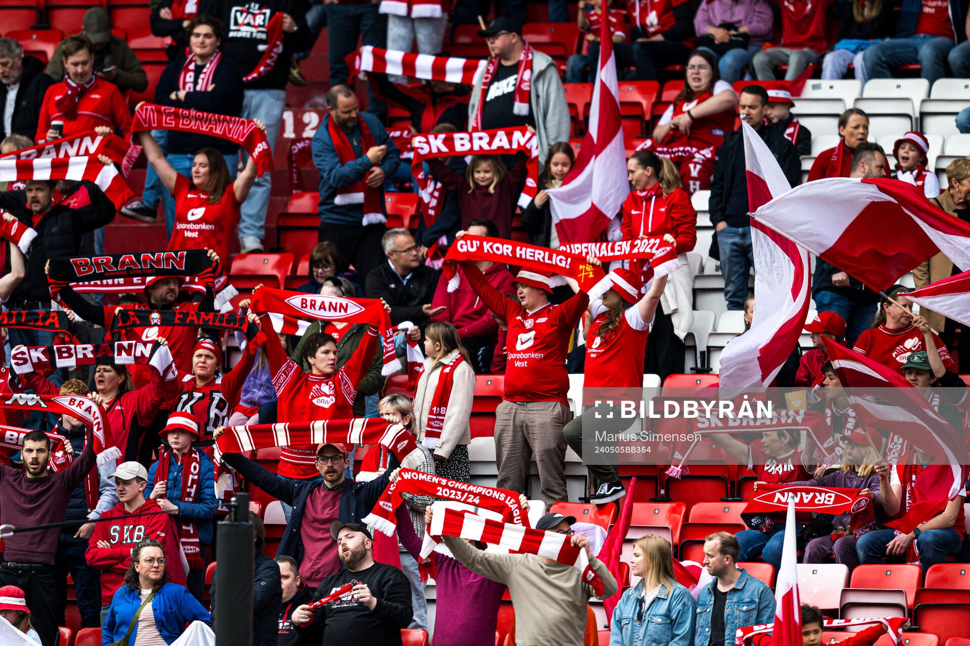 Spectators in the stands