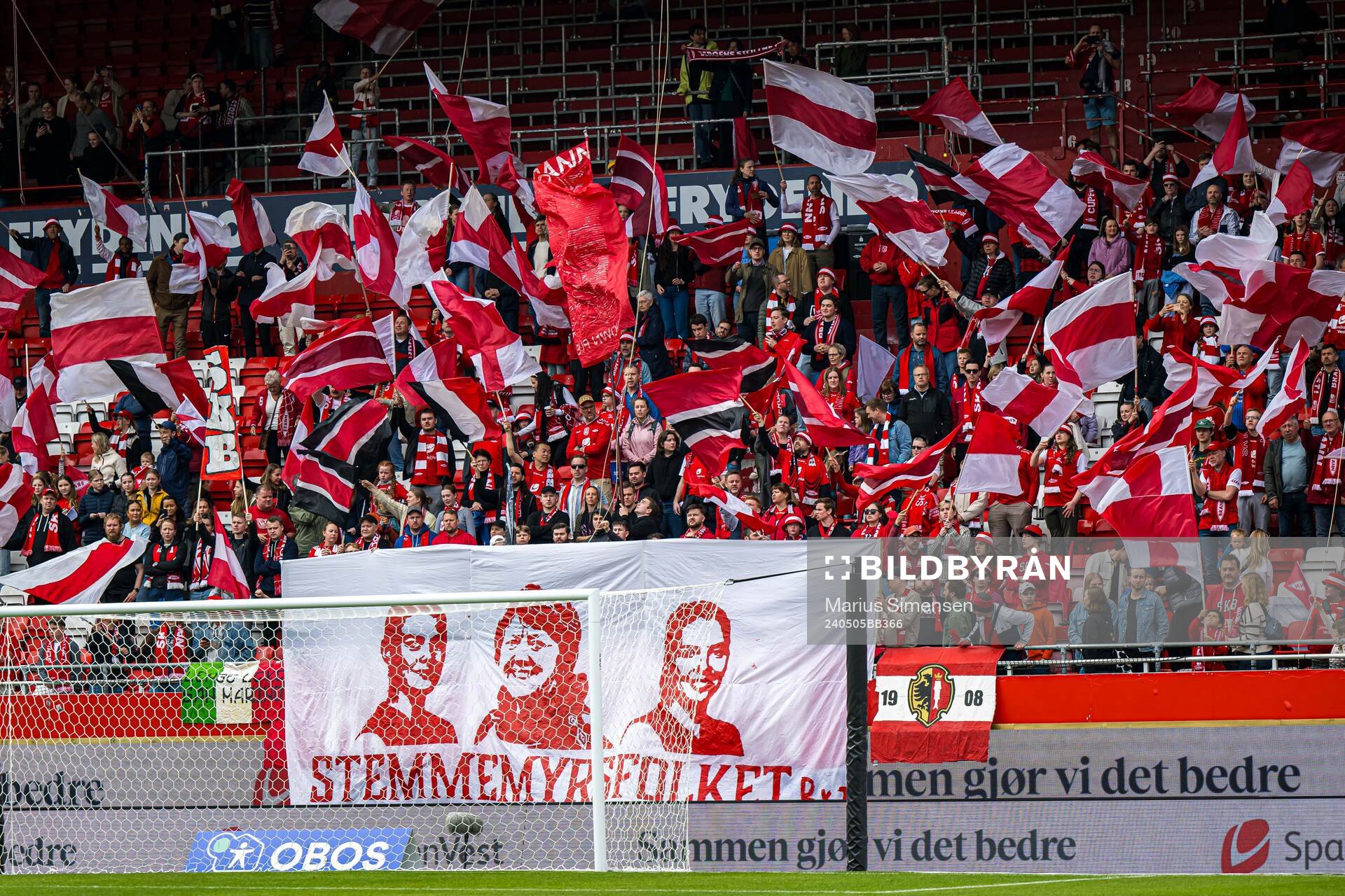 Spectators in the stands