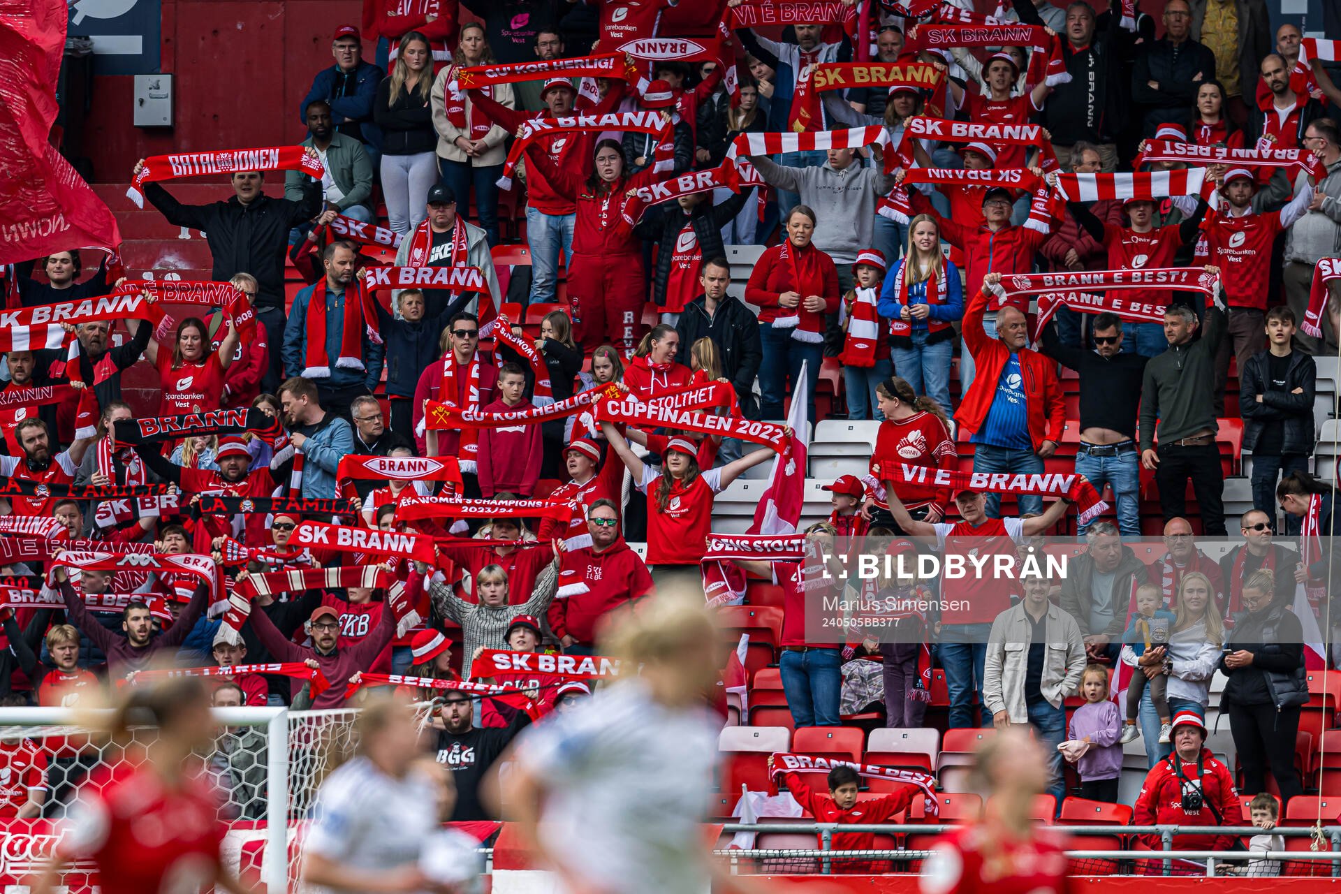 Spectators in the stands