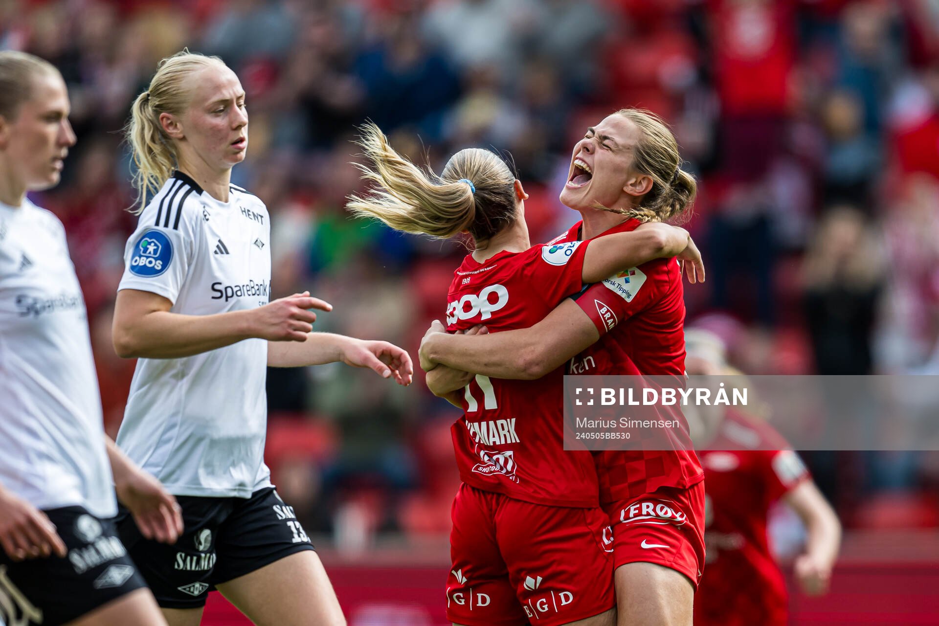 Marthine Østenstad of Brann celebrates