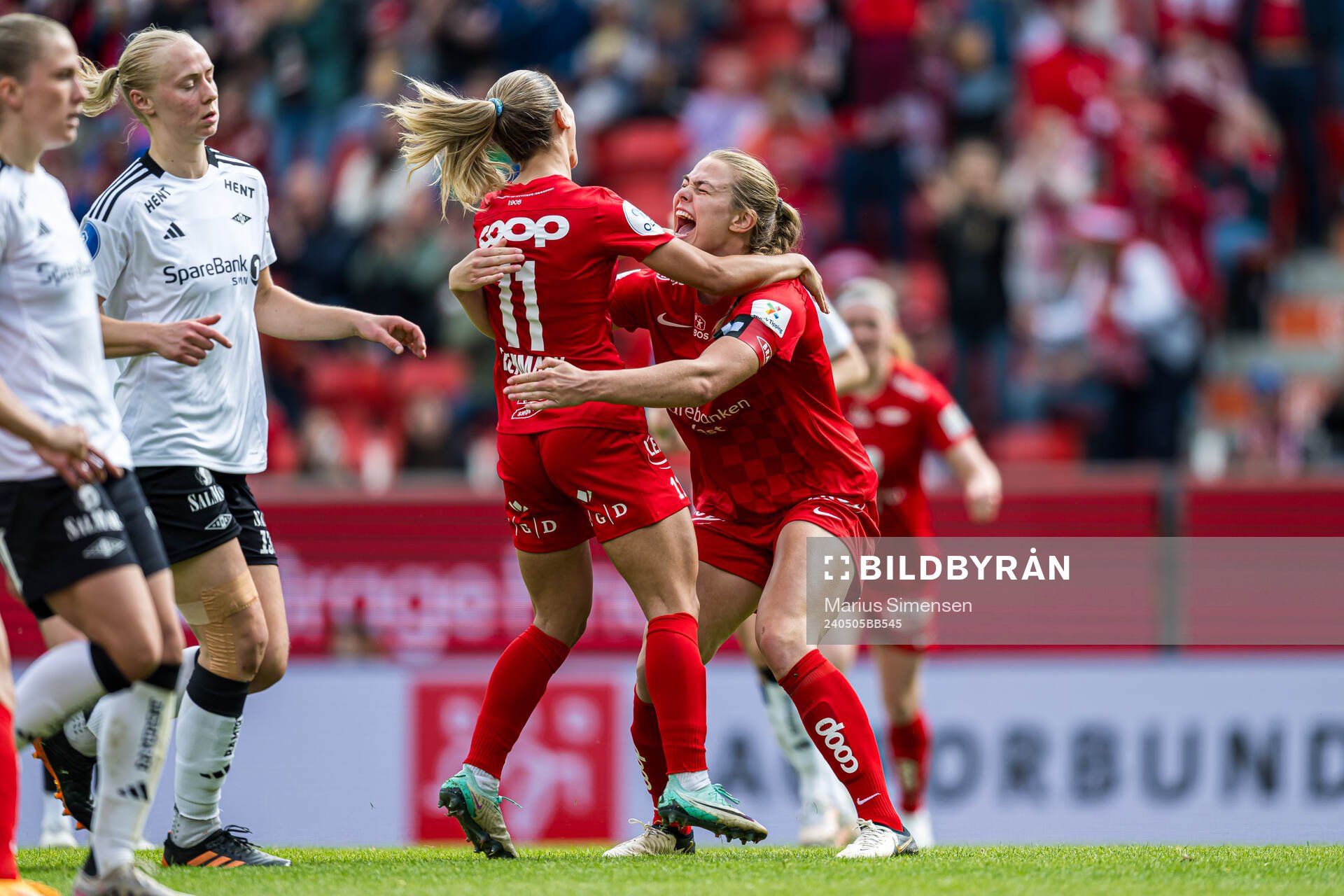 Marthine Østenstad of Brann celebrates