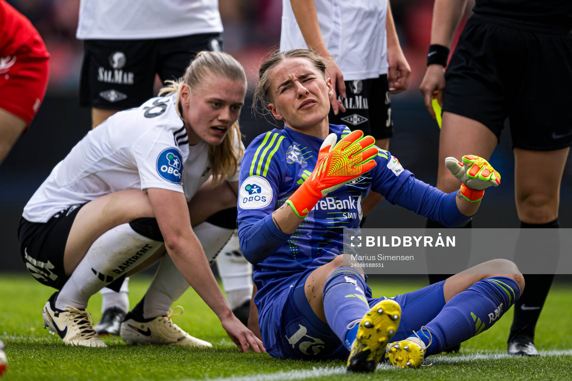 Rugile Rulyte of Rosenborg looks dejected