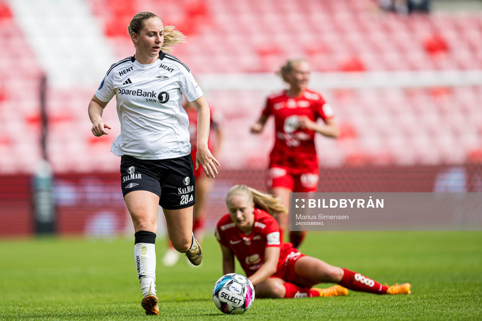 Vilde Hulaas Grøseth of Rosenborg during the Toppserien football match between Brann and Rosenborg on May 5, 2024 in Bergen.