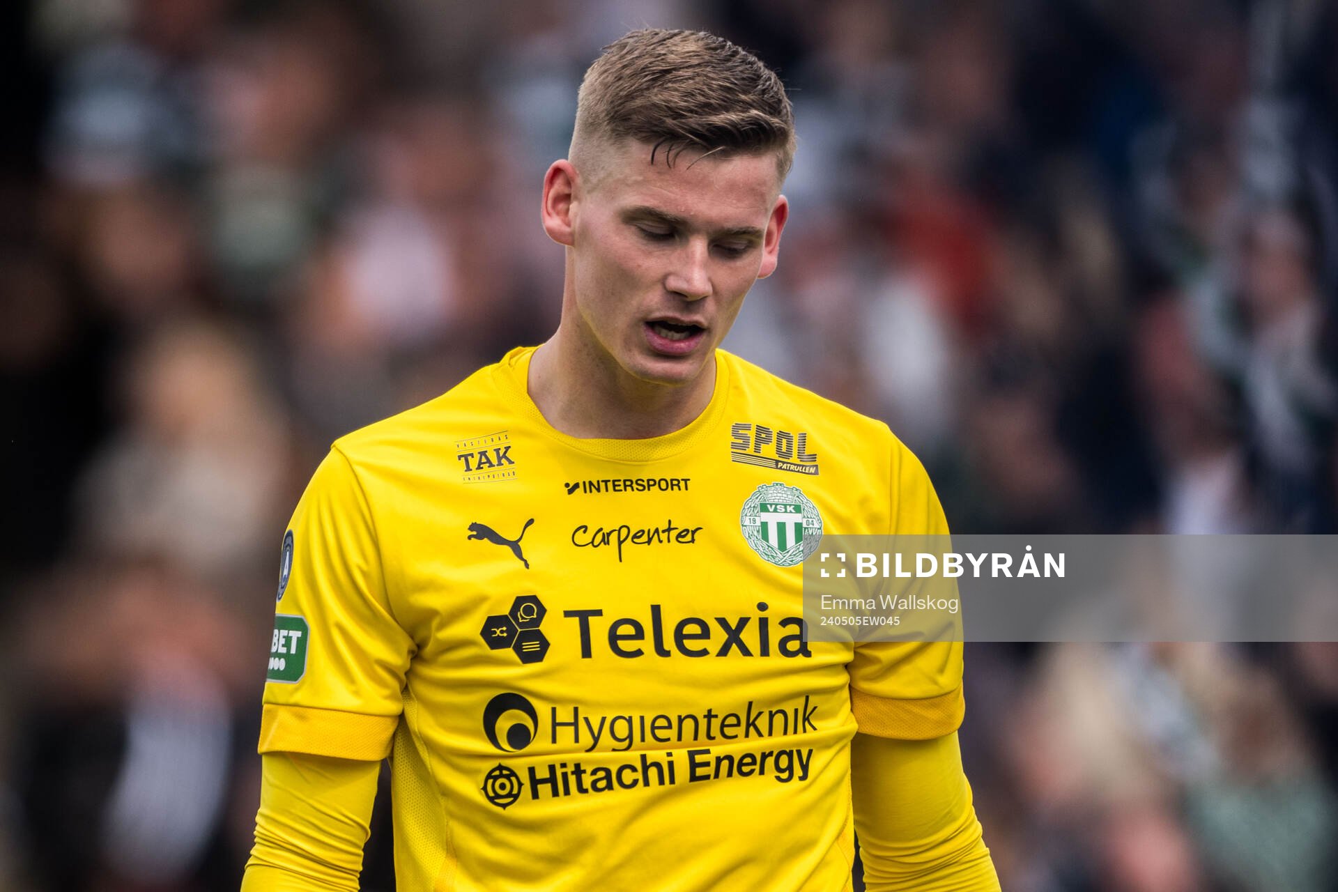 Västerås målvakt Johan Brattberg deppar