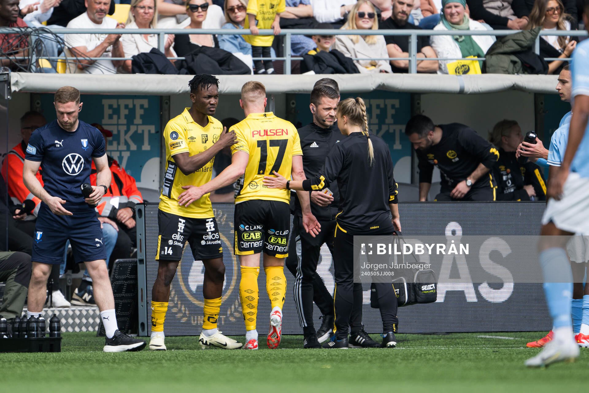Elfsborgs Per Frick lämnar planen och Jalal Abdullai