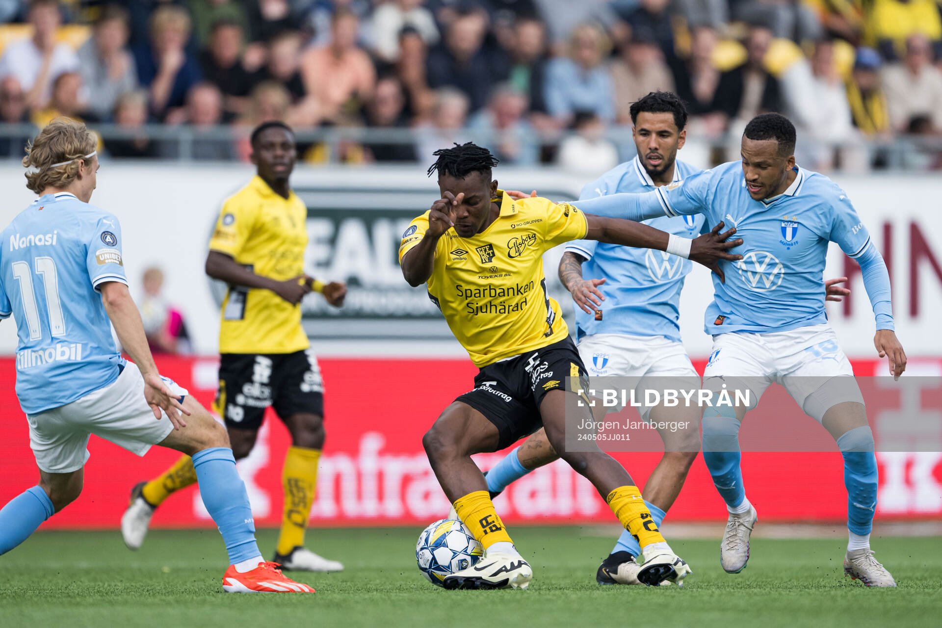 Elfsborgs Jalal Abdullai och Malmö FFs Martin Olsson