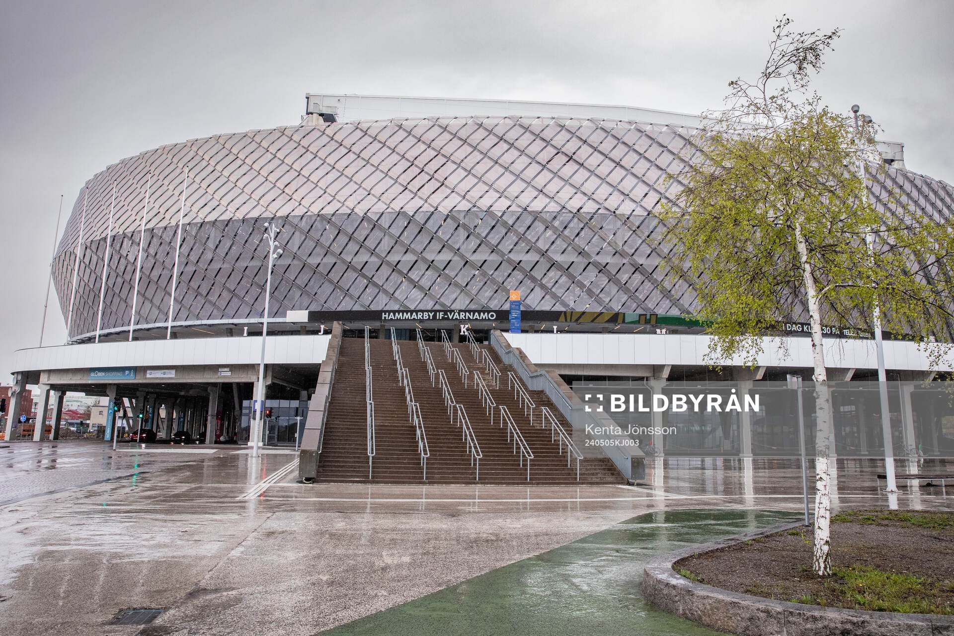 Exteriör av Tele2 Arena