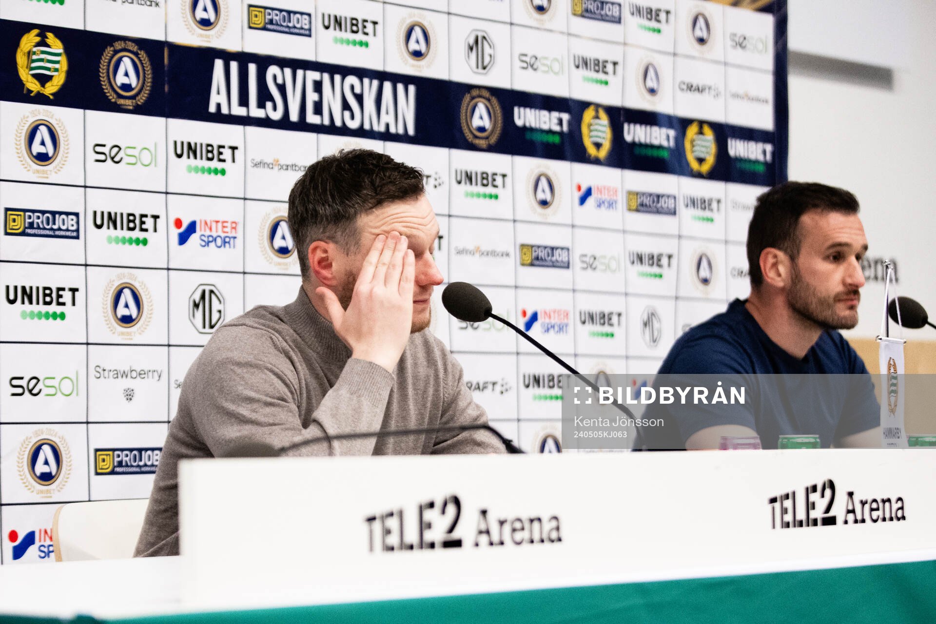 Hammarbys tränare Kim Hellberg deppar