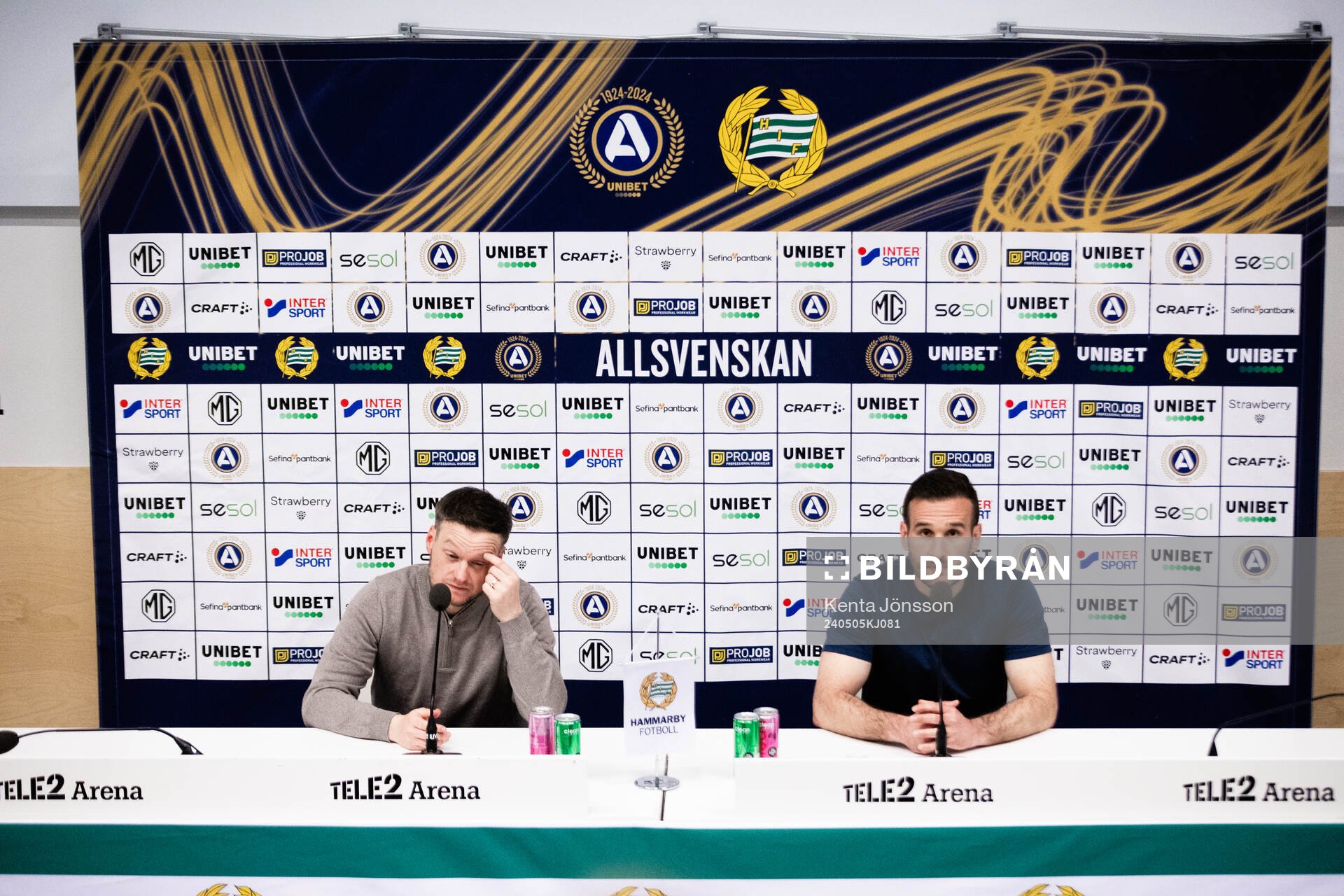 Hammarbys tränare Kim Hellberg och Värnamos tränare Anes