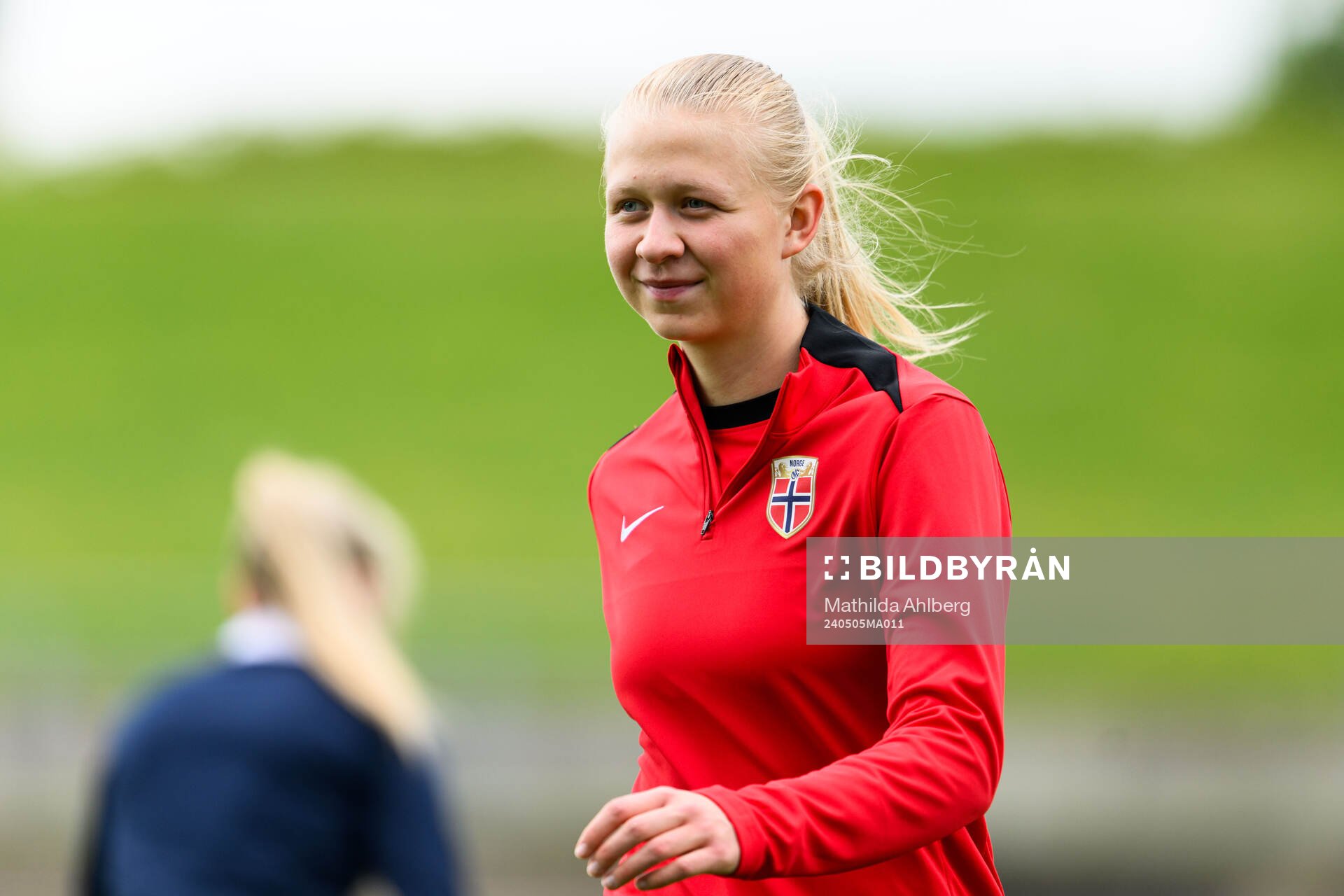 Ingrid Haugen of Norway ahead of the UEFA Under-17 match between England and Norway on May 5, 2024 in Lund. 