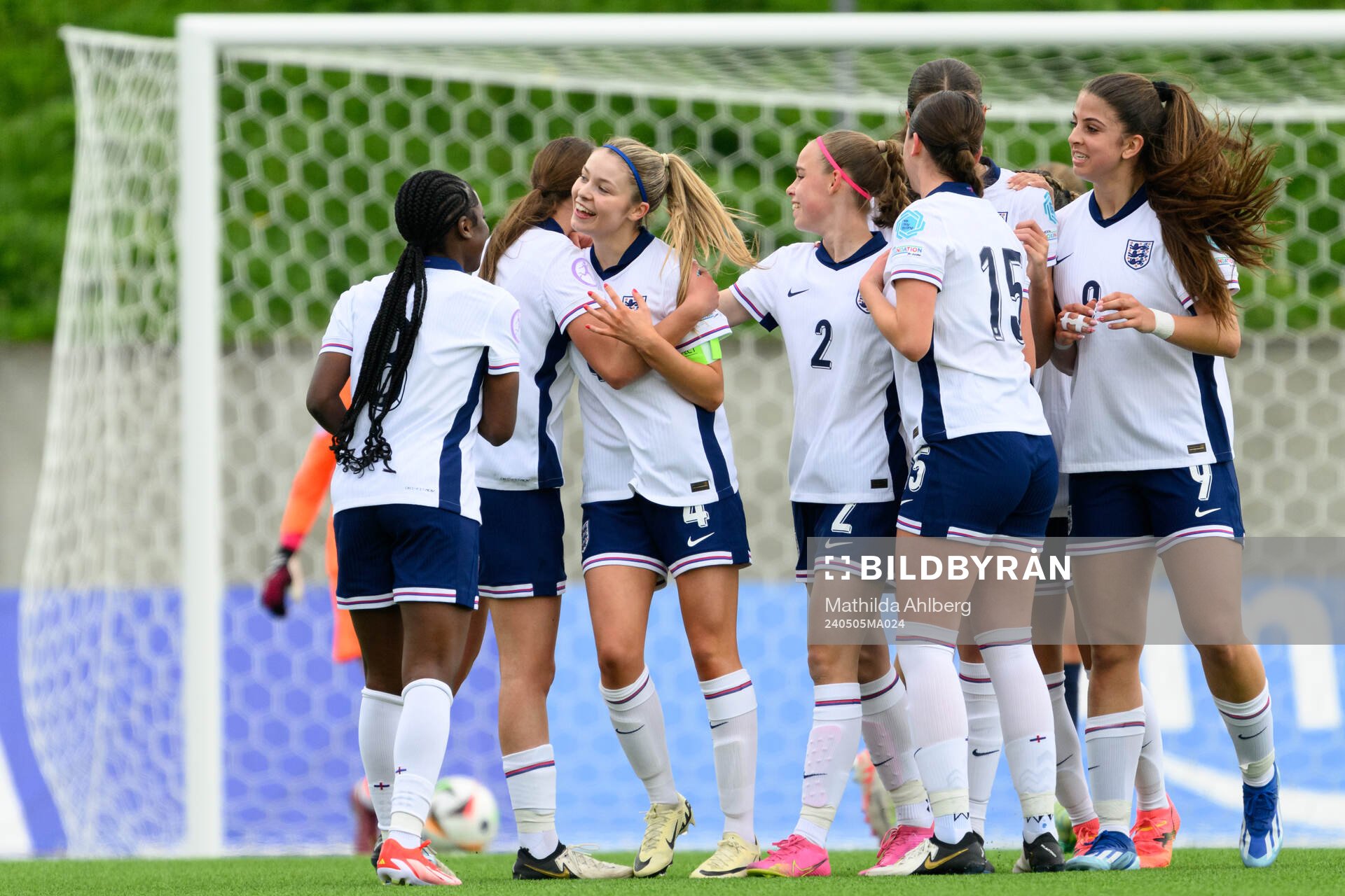 Laila Harbert of England celebrates the 2-0 goal