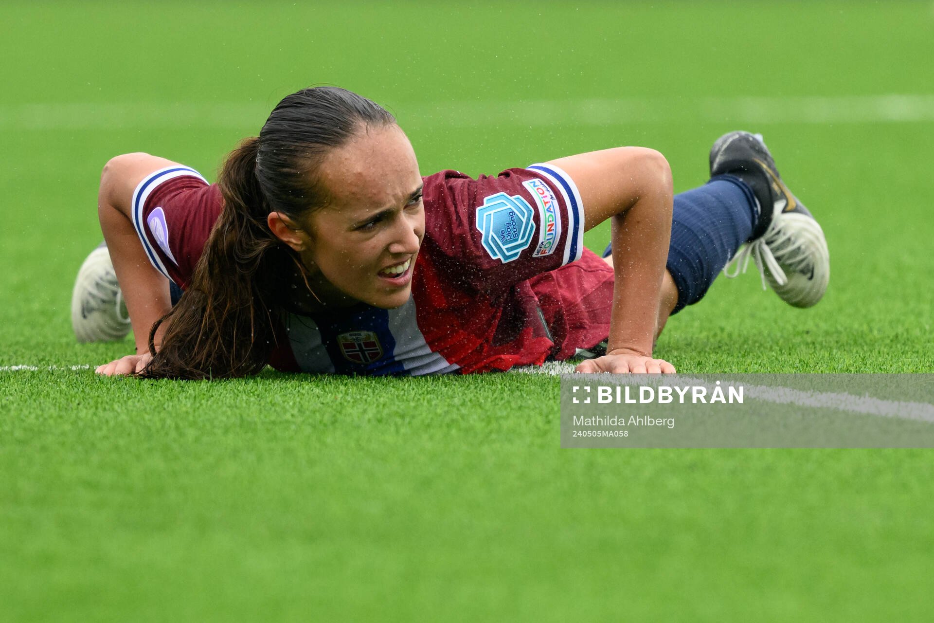 Estella Turflinger of Norway looks dejected