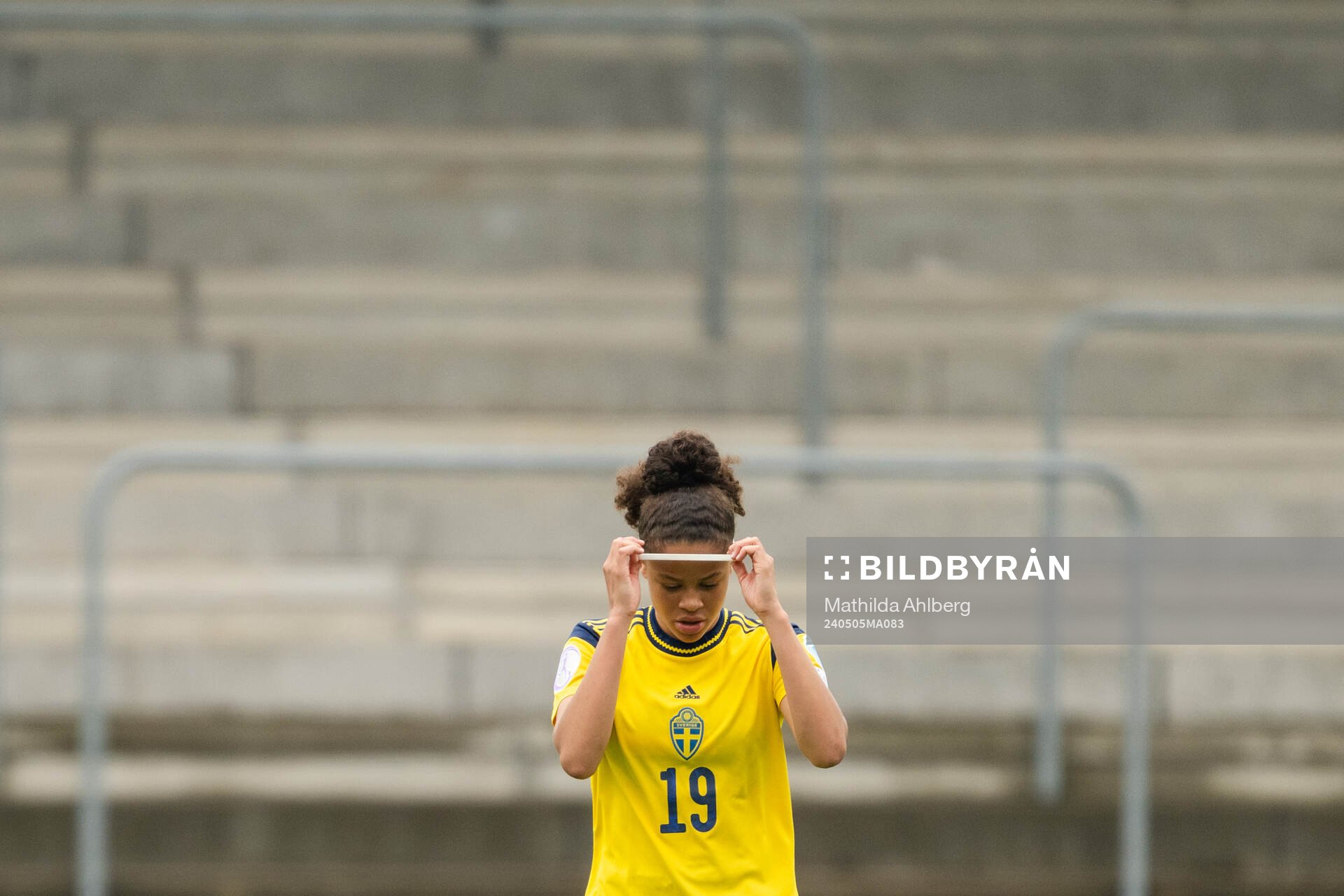 Felicia Schröder of Sweden looks dejected