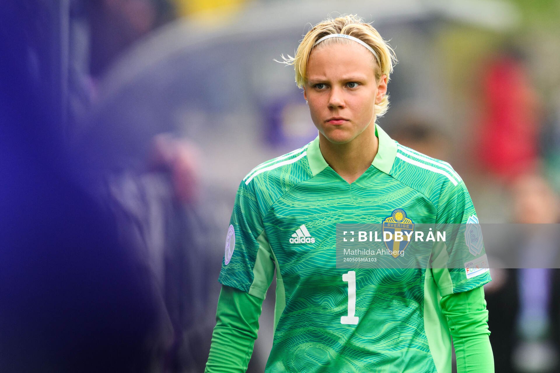Goalkeeper Saga Andersson of Sweden