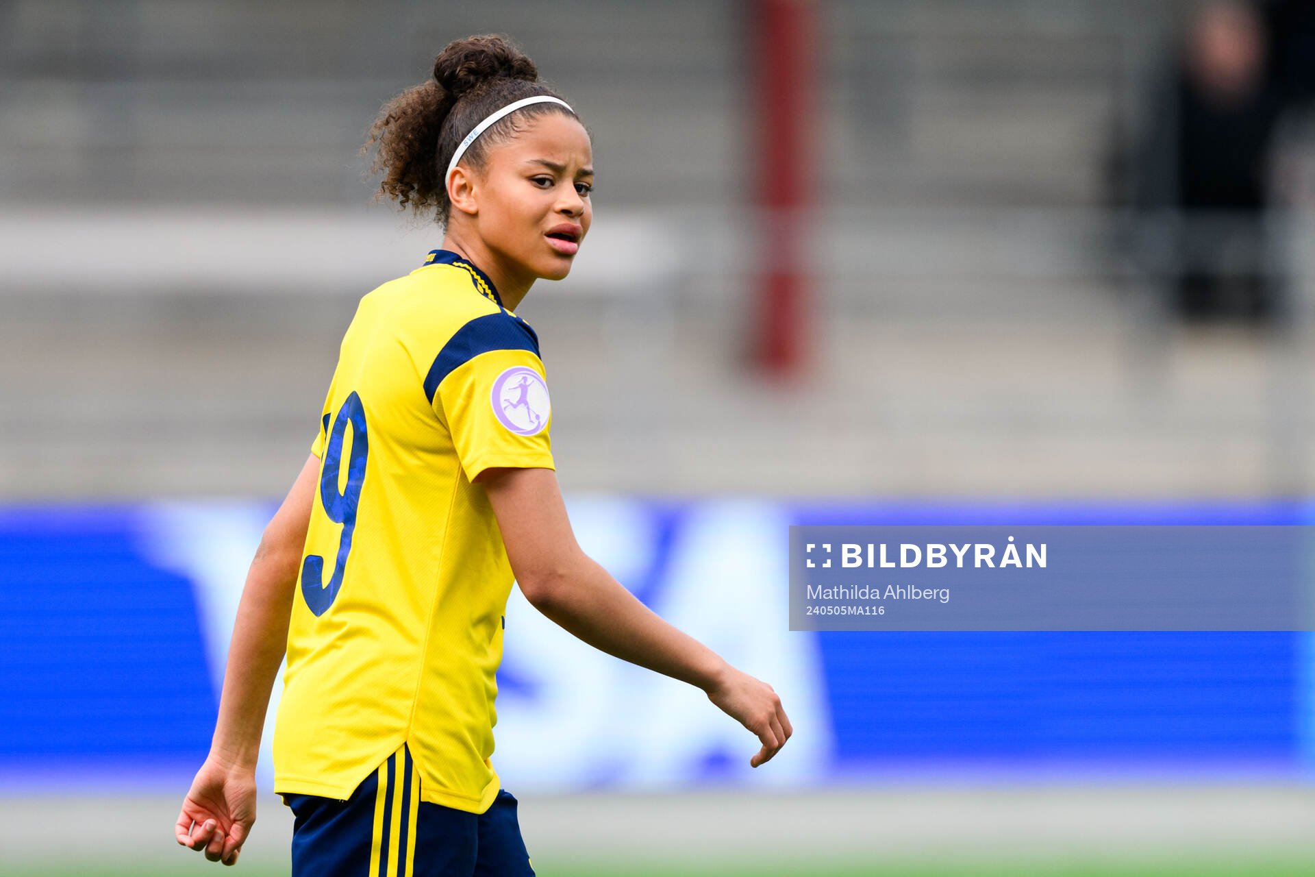Felicia Schröder of Sweden looks dejected
