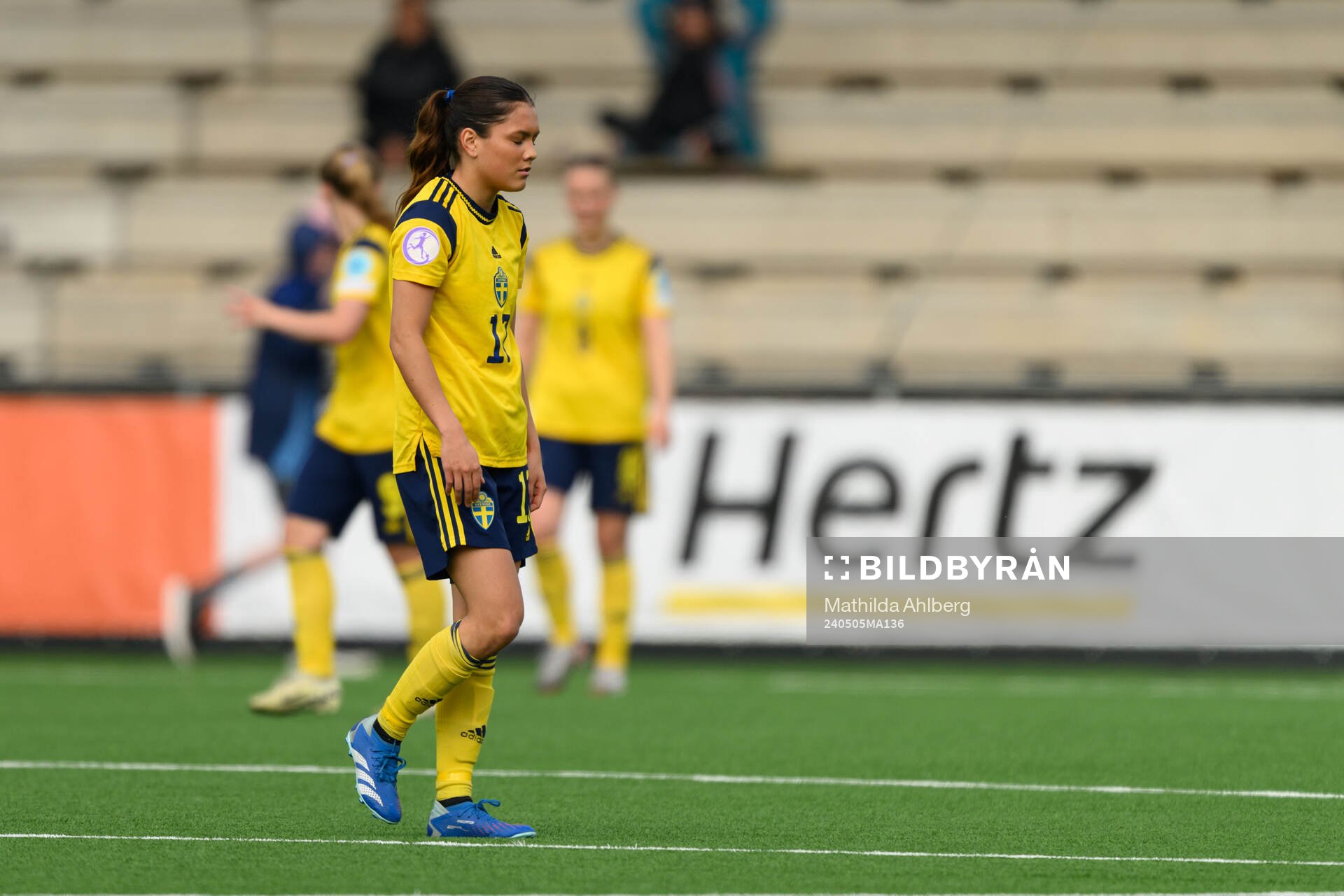 Moa Svensson of Sweden looks dejected