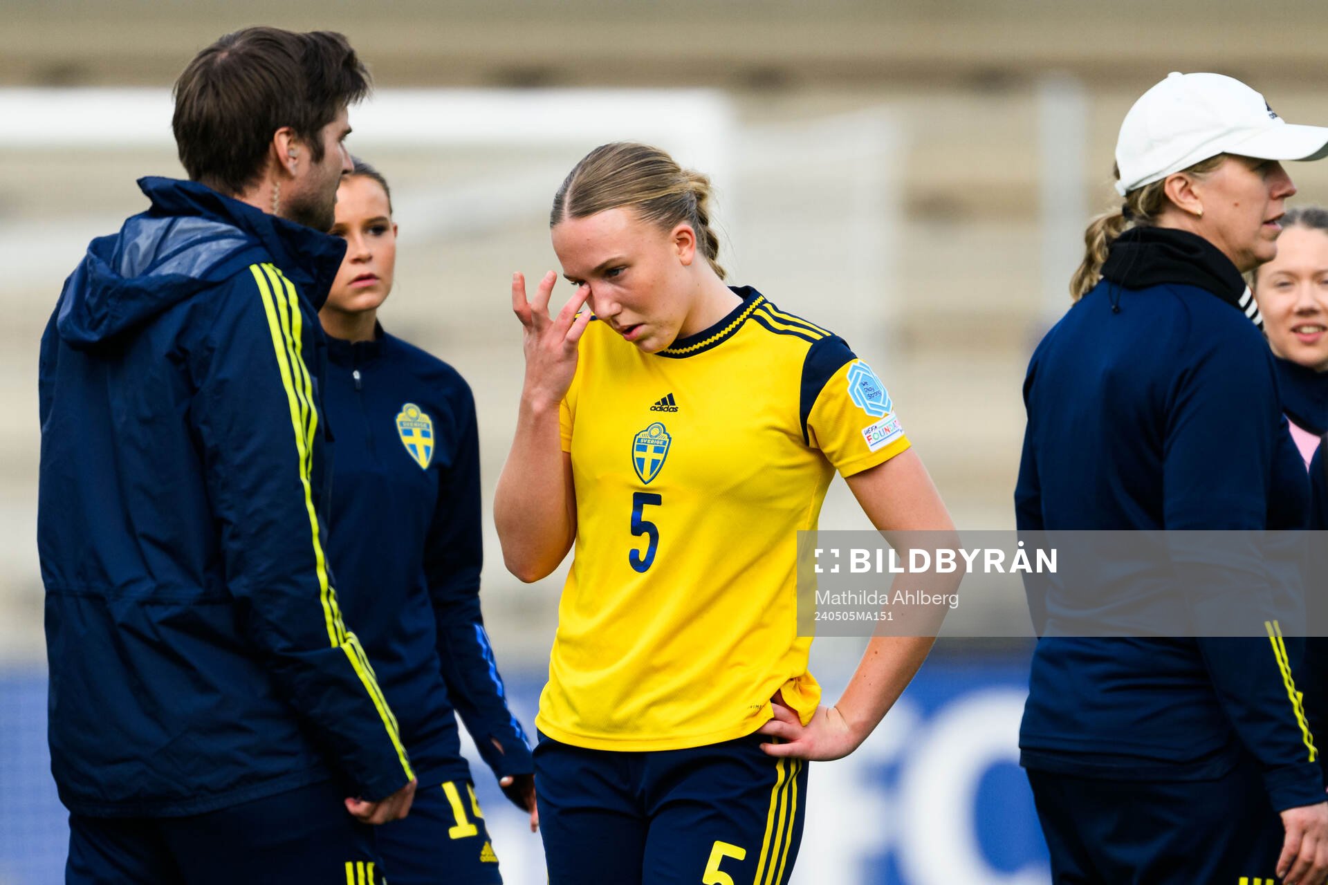Thindra Mattsson of Sweden looks dejected