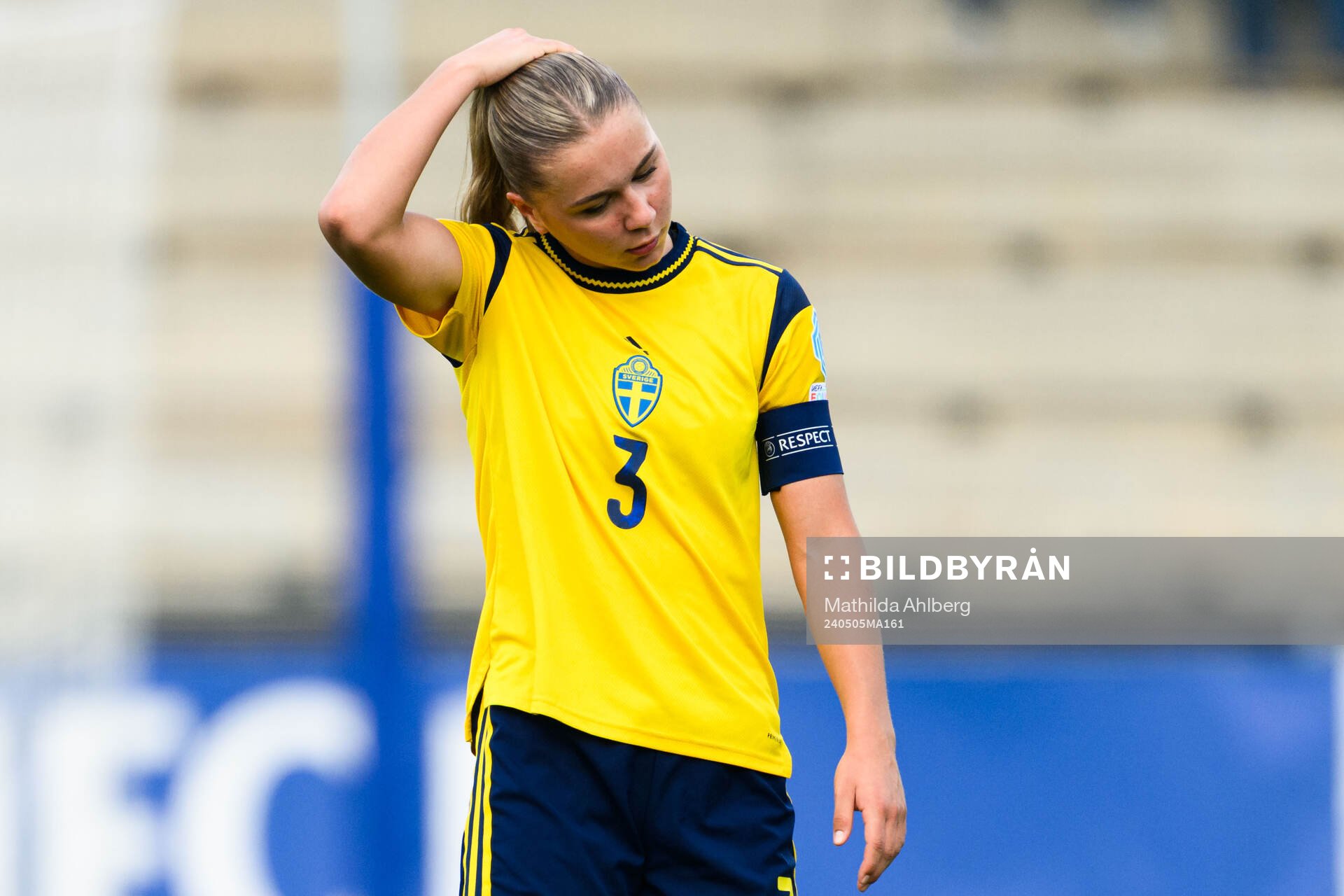 Alice Broman of Sweden looks dejected