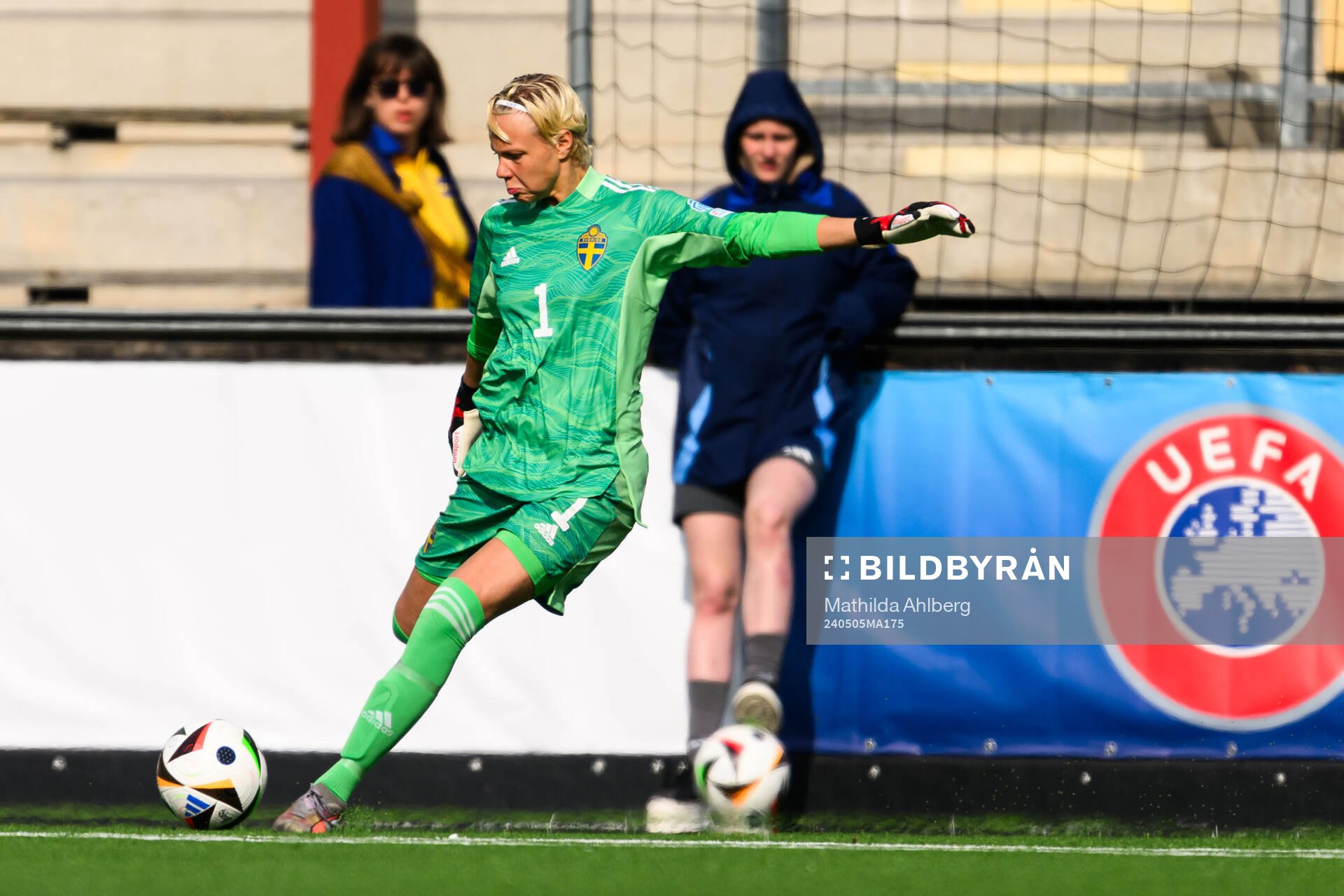 Goalkeeper Saga Andersson of Sweden