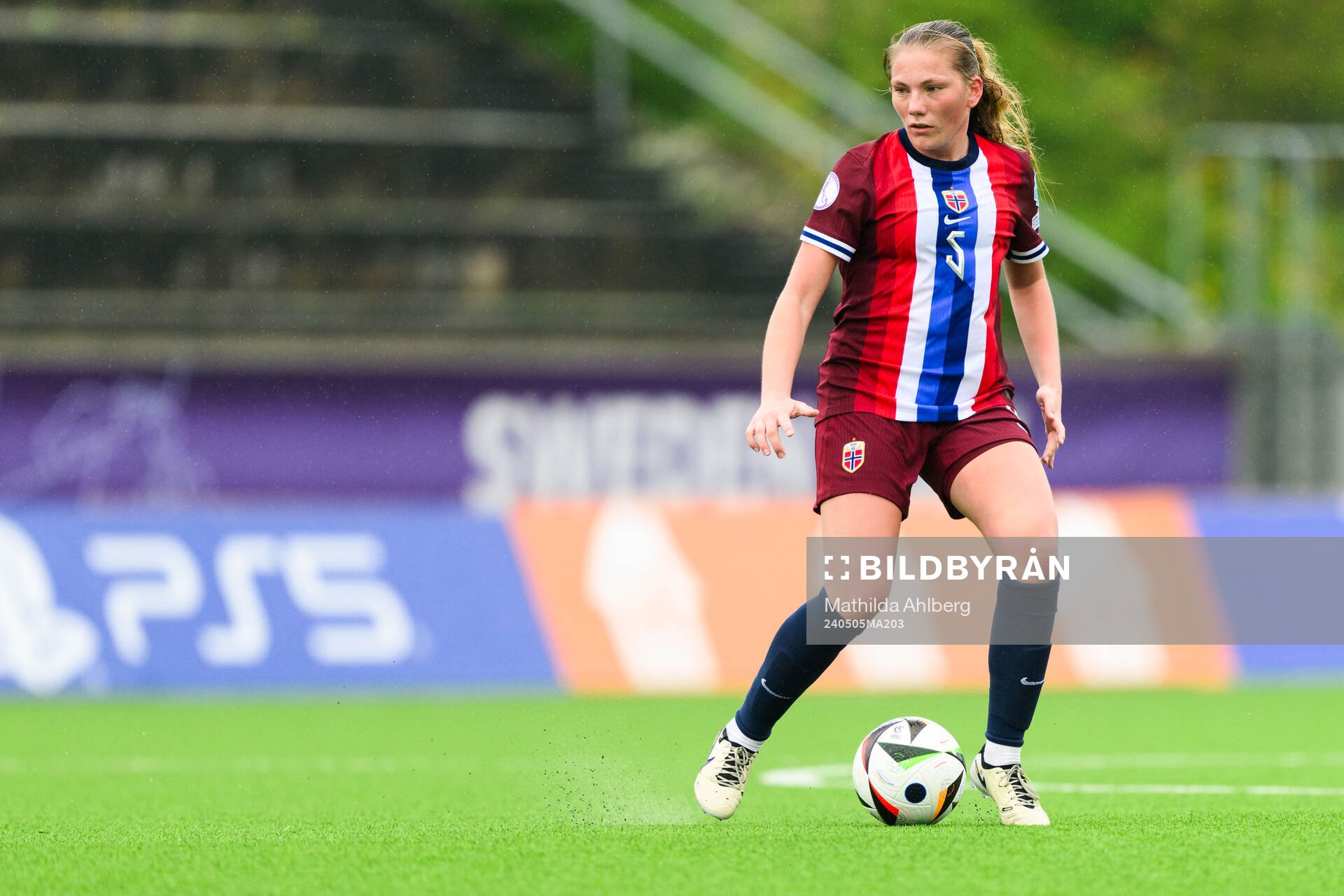 Andrea Buberg Sæteren of Norway during the UEFA Under-17 match between England and Norway on May 5, 2024 in Lund. 