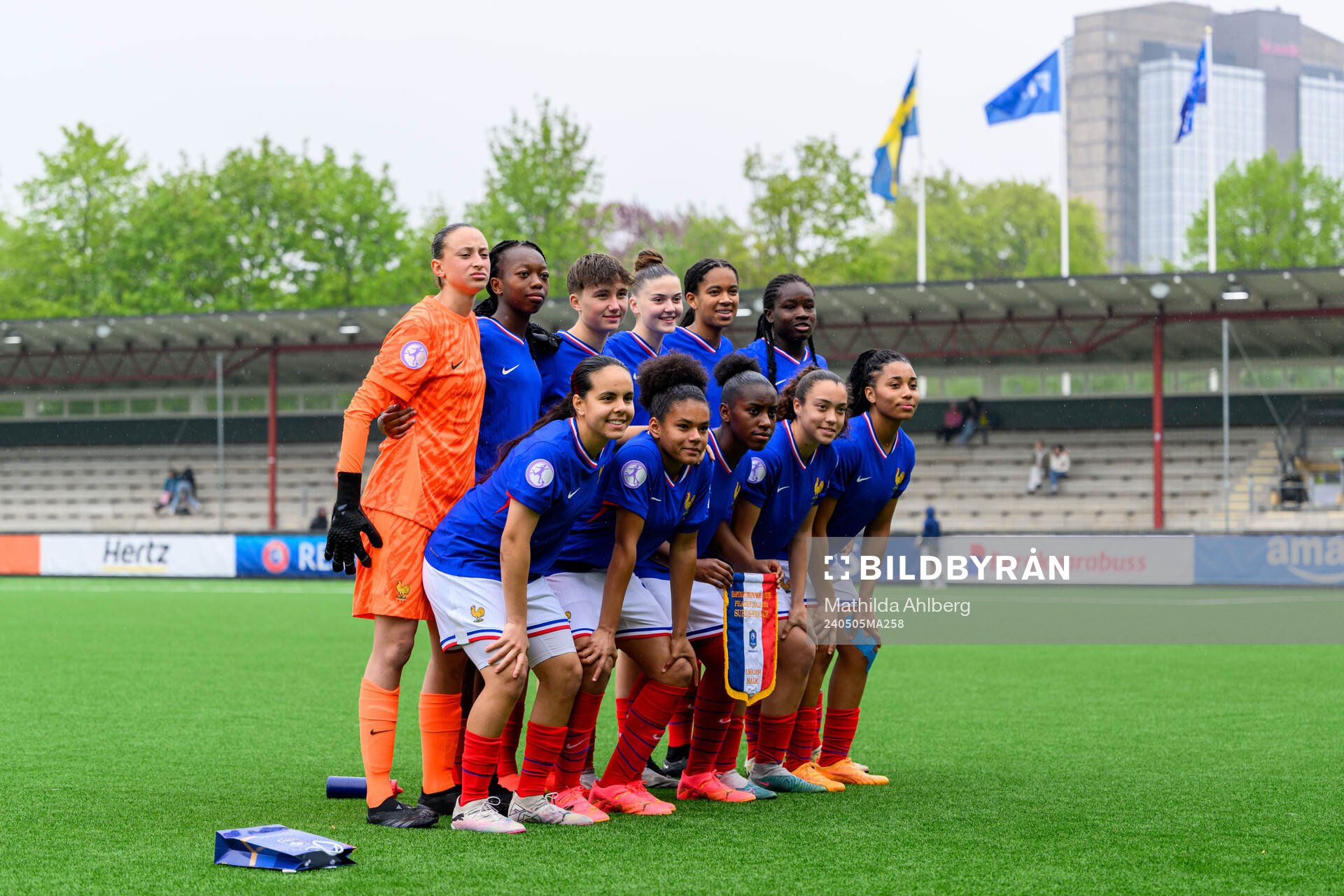 Starting eleven of France ahead of the UEFA Under-17 match between Sweden and France on May 5, 2024 in Malmö. 