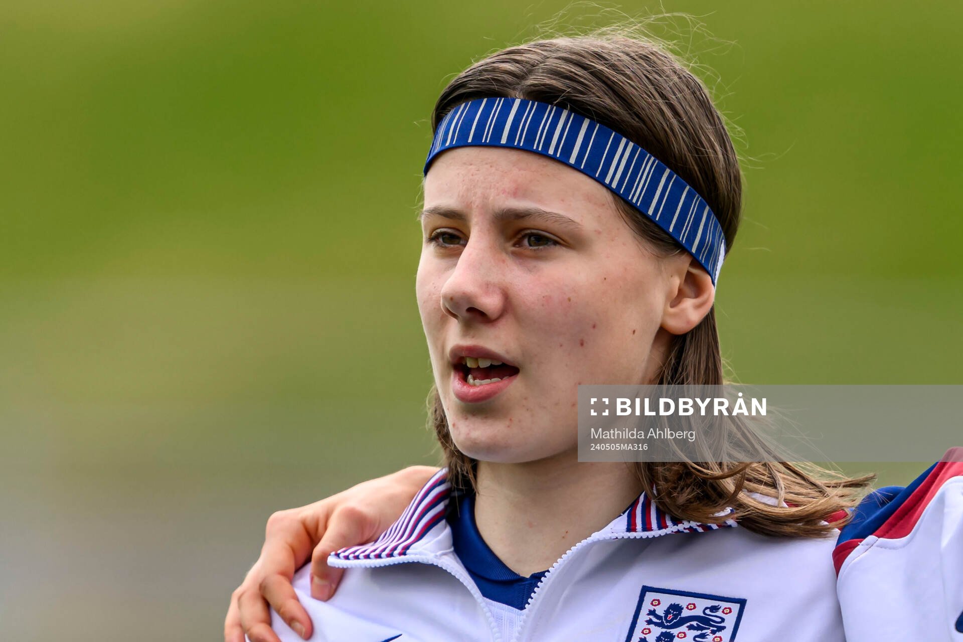 Vera Jones of England ahead of the UEFA Under-17 match between England and Norway on May 5, 2024 in Lund. 