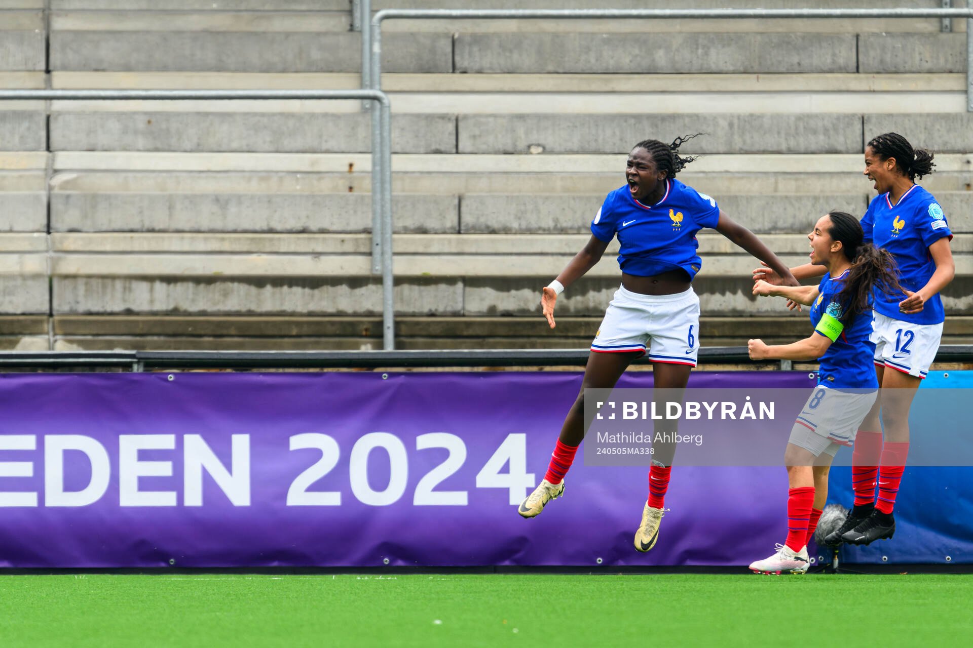 Anais Ebayilin of France celebrates