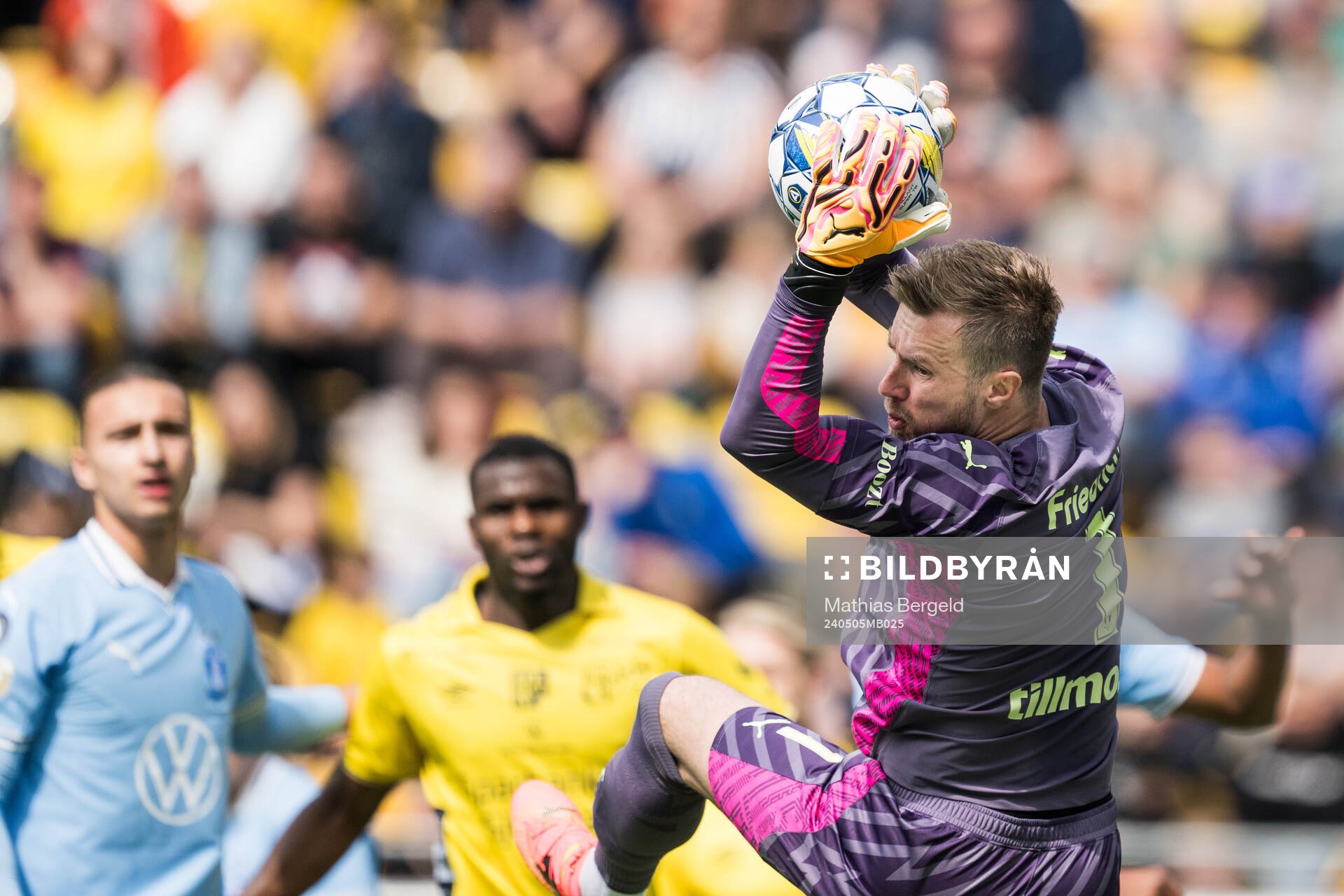 Malmö FFs målvakt Ricardo Friedrich under fotbollsmatchen i Allsvenskan mellan Elfsborg och Malmö FF den 5 maj 2024 i Borås. 