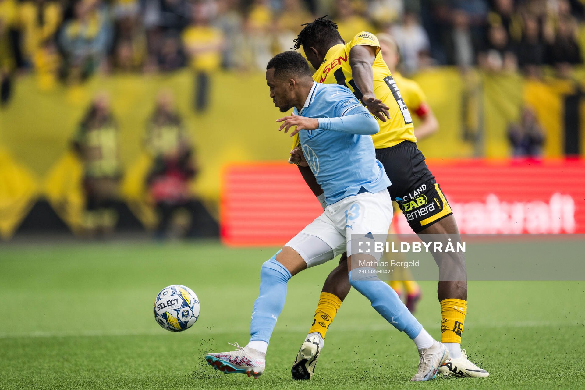 Malmö FFs Martin Olsson och Elfsborgs Jalal Abdullai
